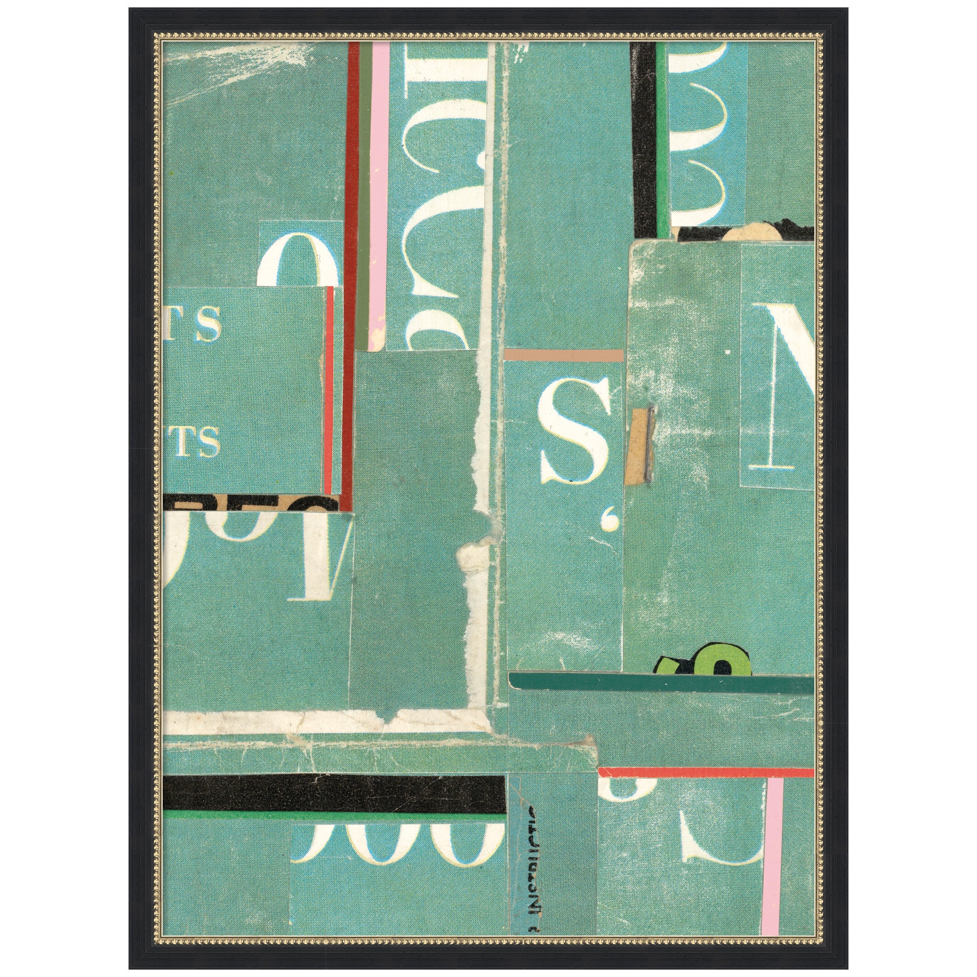 Typography Green by Felicia Dadak Framed Mounted Canvas Wall Art Print