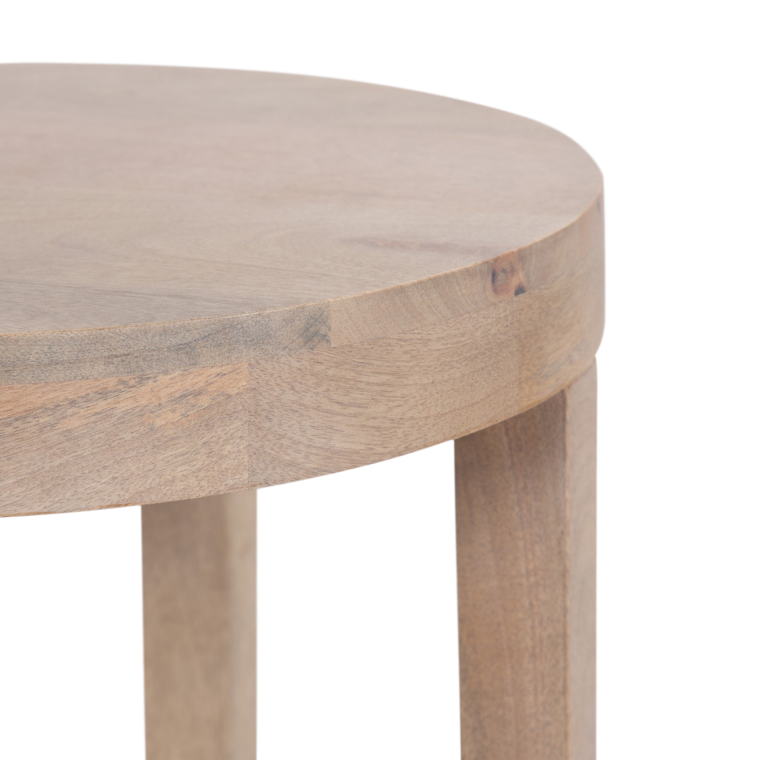 Side Table Natural Beige 16x16x24 3