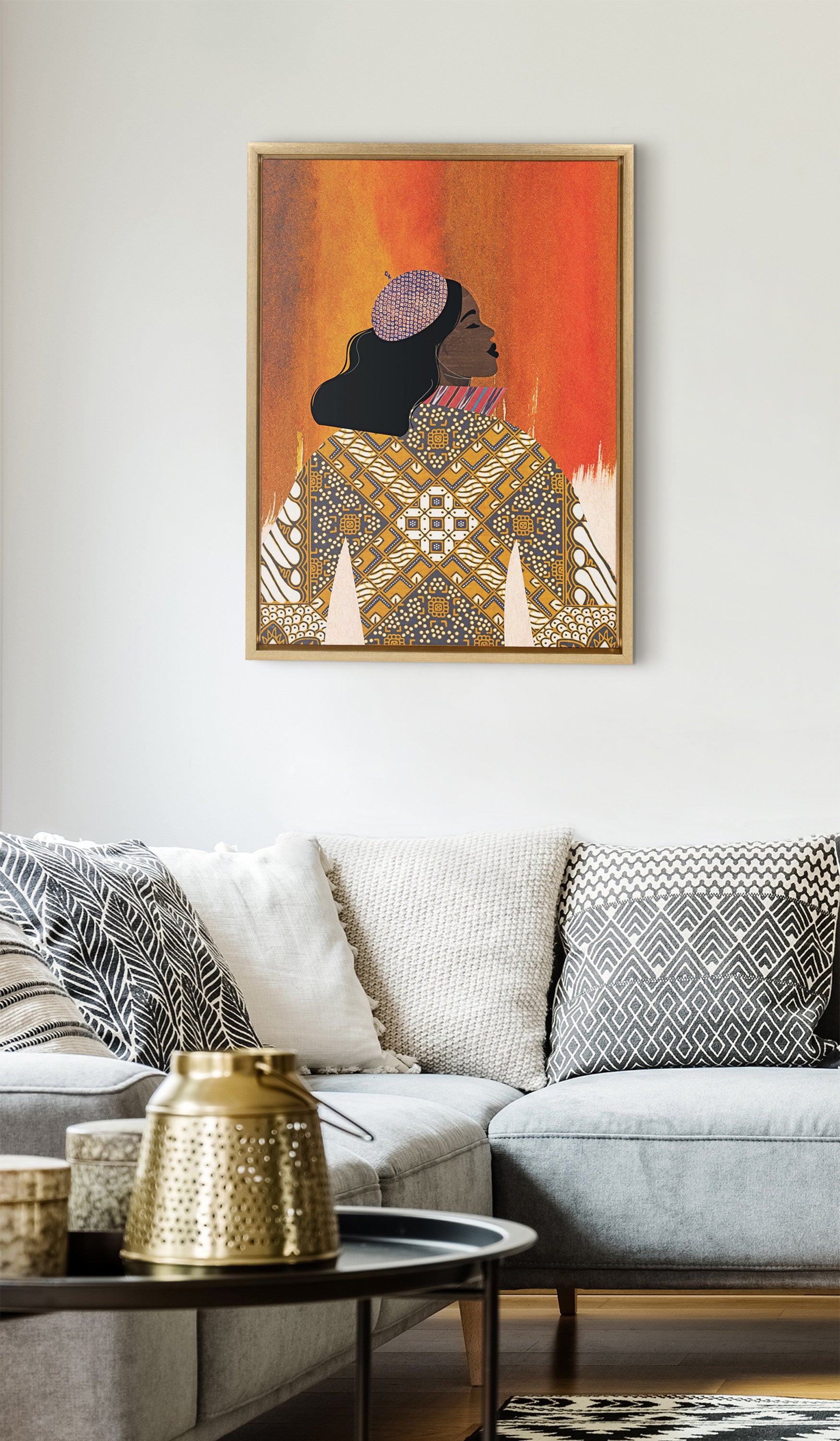 Sylvie Girlie Girl Framed Canvas by Nikki Chu