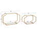 Accent Shelf Gold 2 Piece 18 inch 2