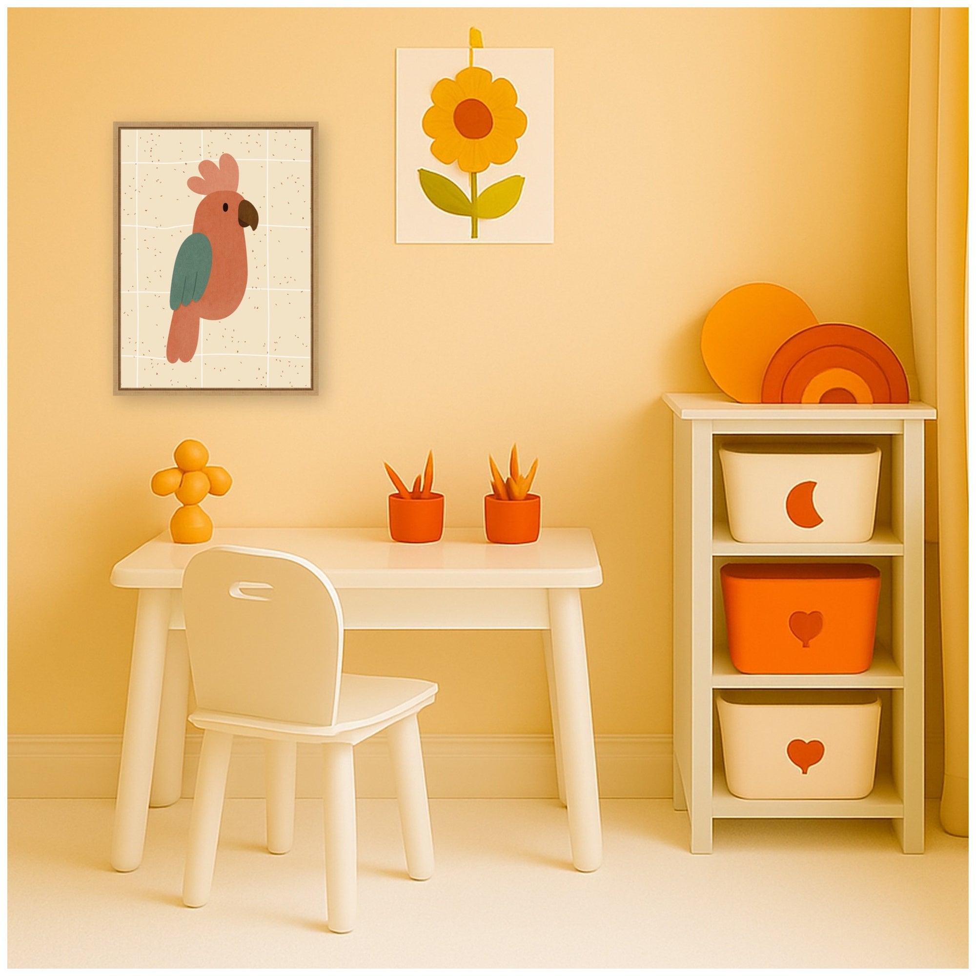 Parrot by Laura Moss Framed Canvas Wall Art Print