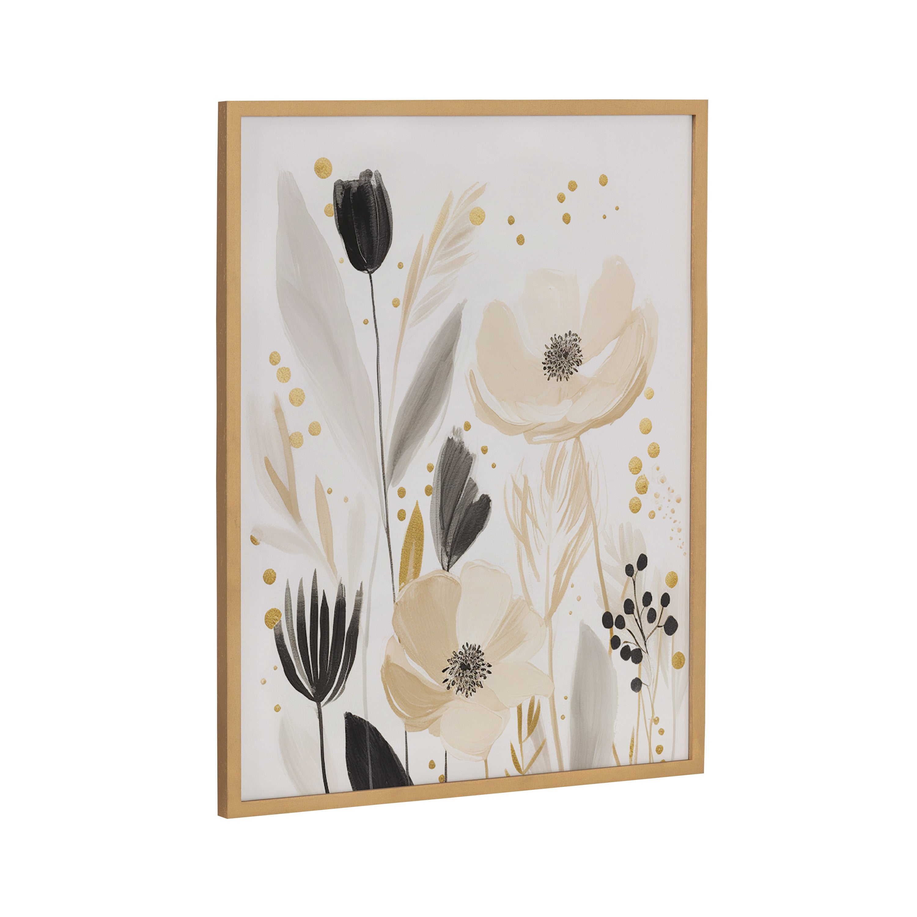 Gallery Modern Muted Cottage Floral Abstract Print by The Creative Bunch Studio