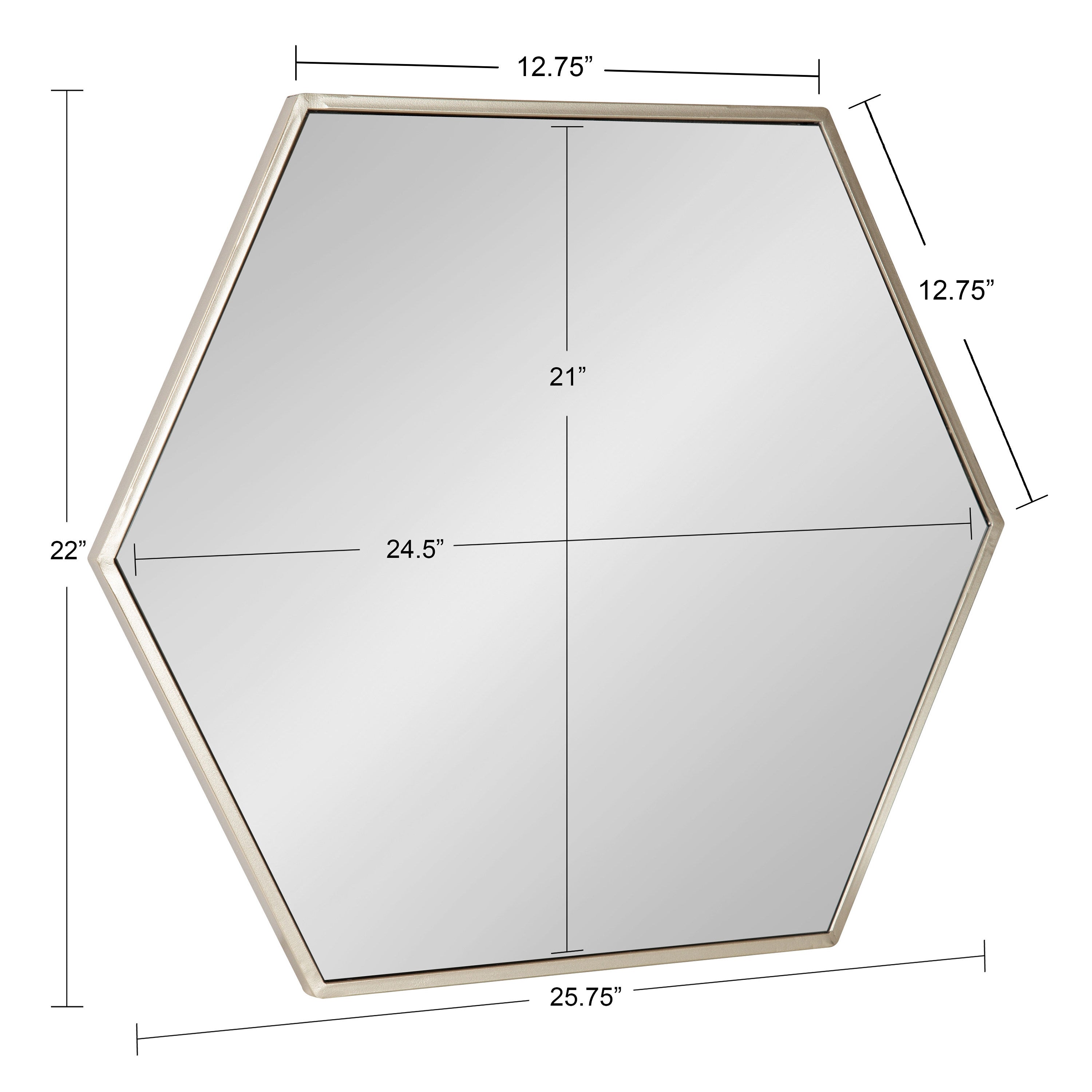 McNeer Hexagon Metal Wall Mirror