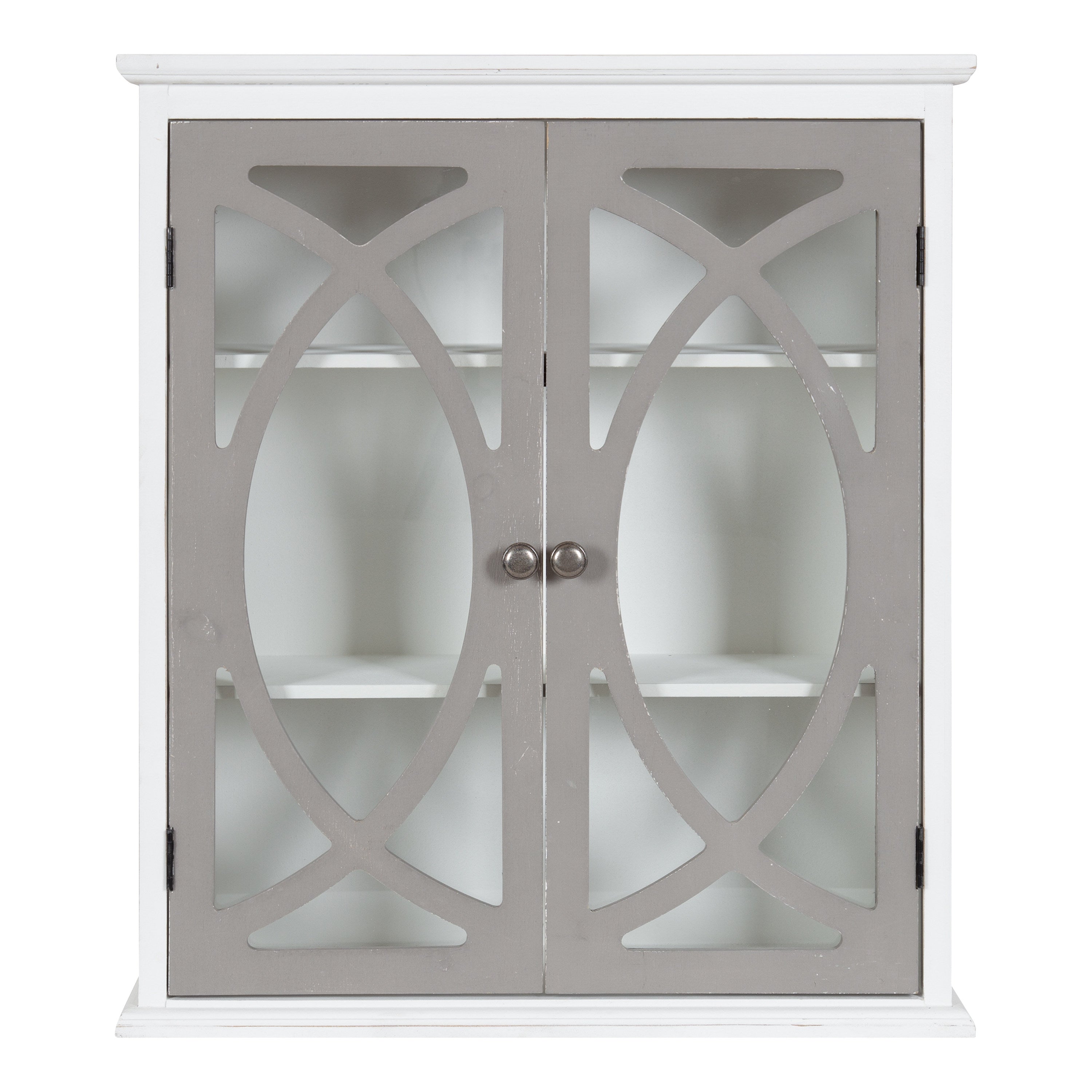 Cabinet 24x8x28 White Gray 3