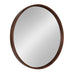 Round Mirror Dark Brown 30" Diameter 1