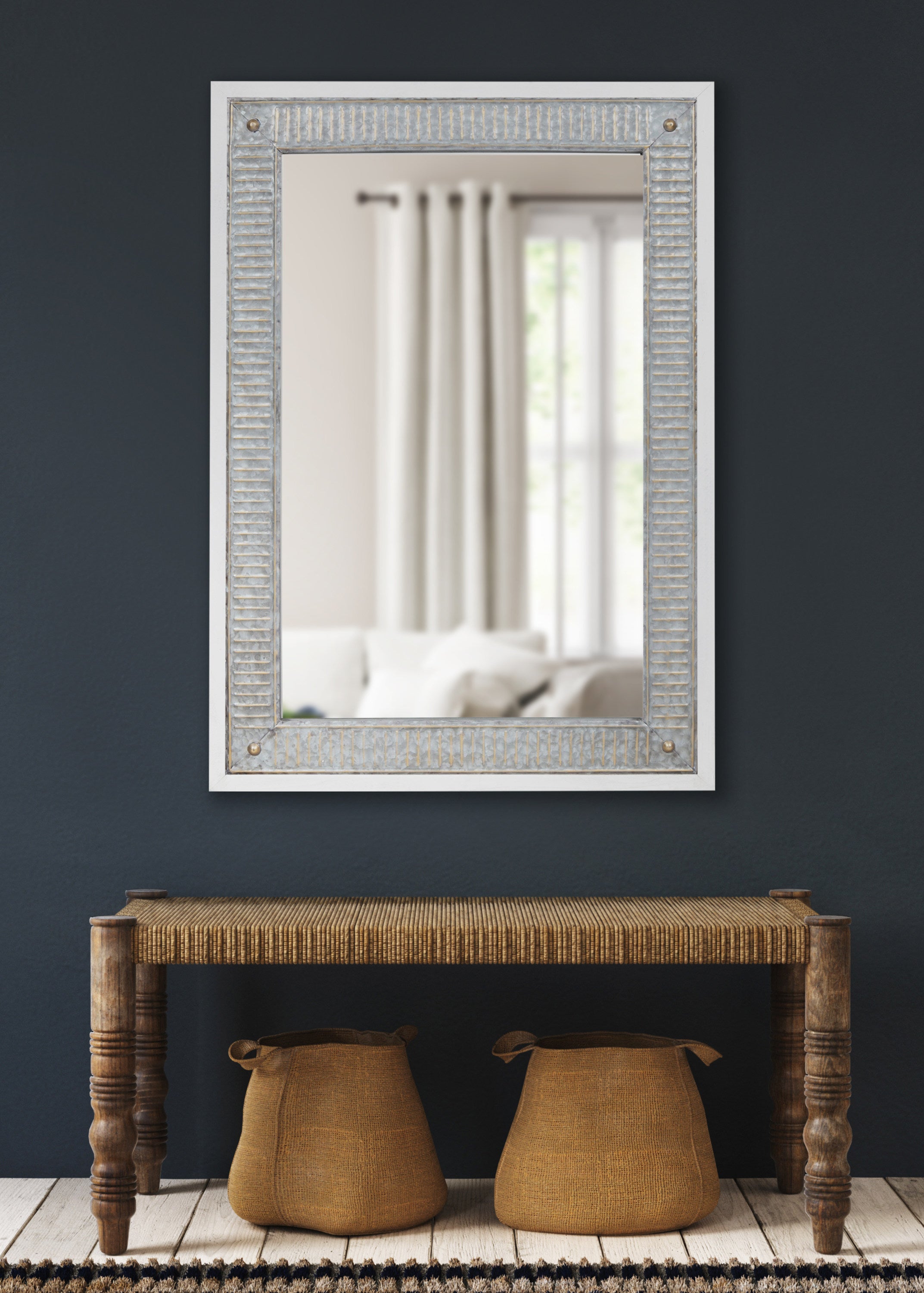 Rectangle Mirror 27x39 White 7