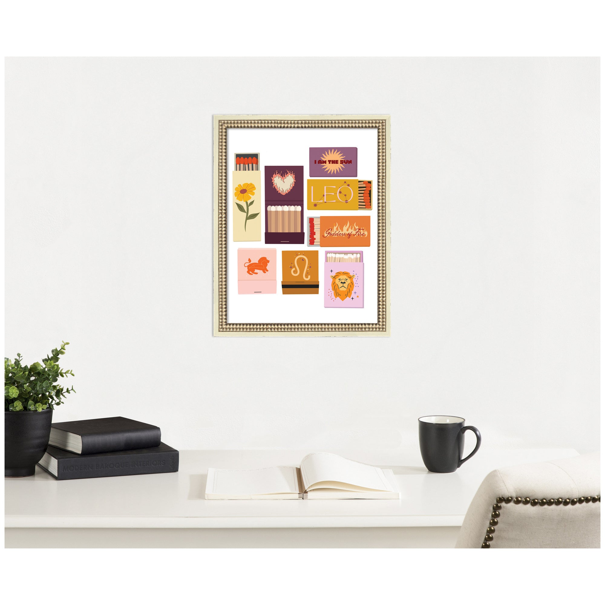 Leo Matchbooks 14x18 FC by Megan Ryan Framed Wall Art Print