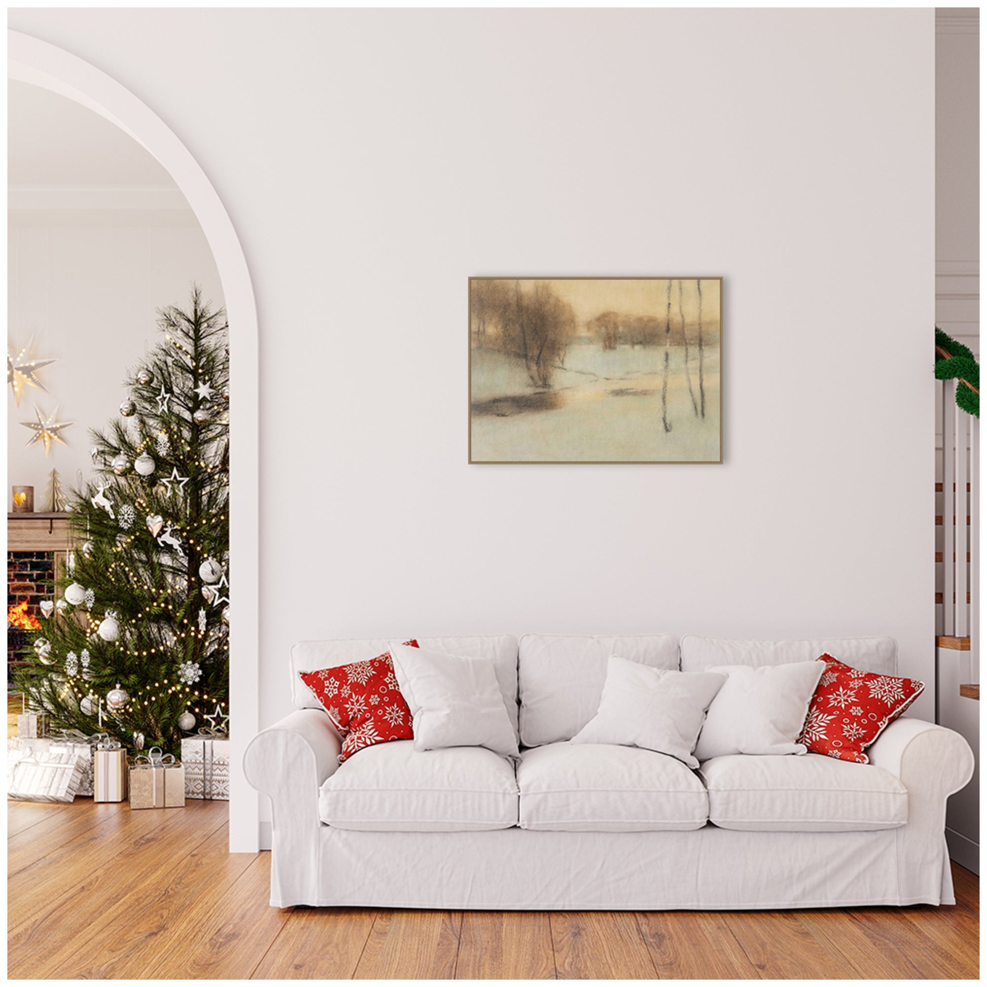 Framed Canvas Sylvie Dark Gold 38x28 5