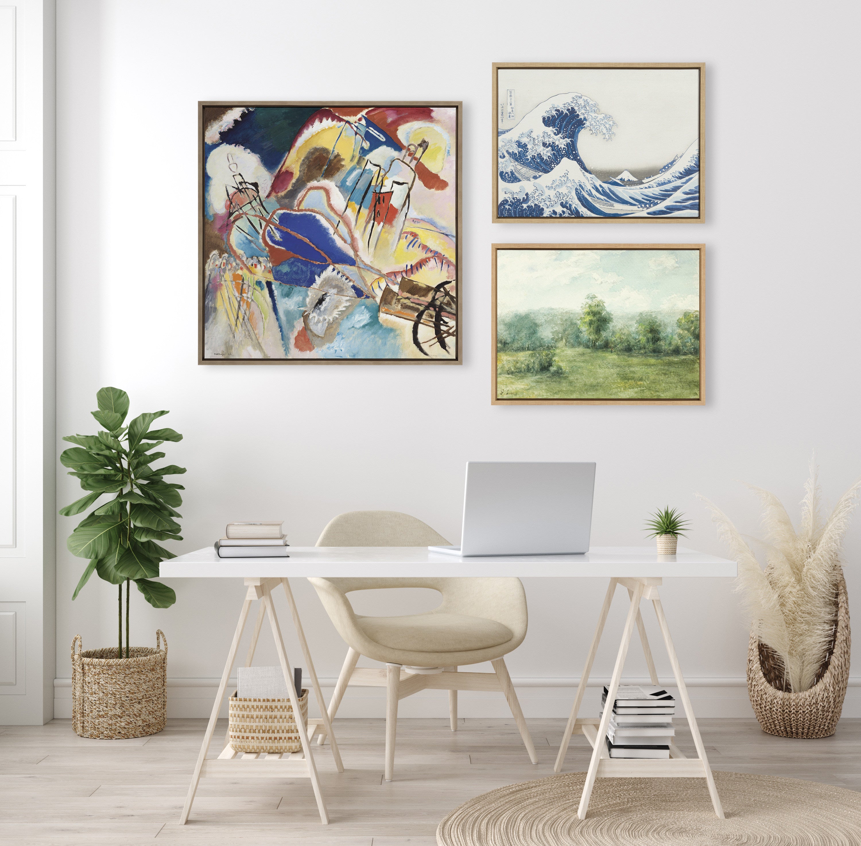 Framed Canvas Sylvie Natural 18x24 6