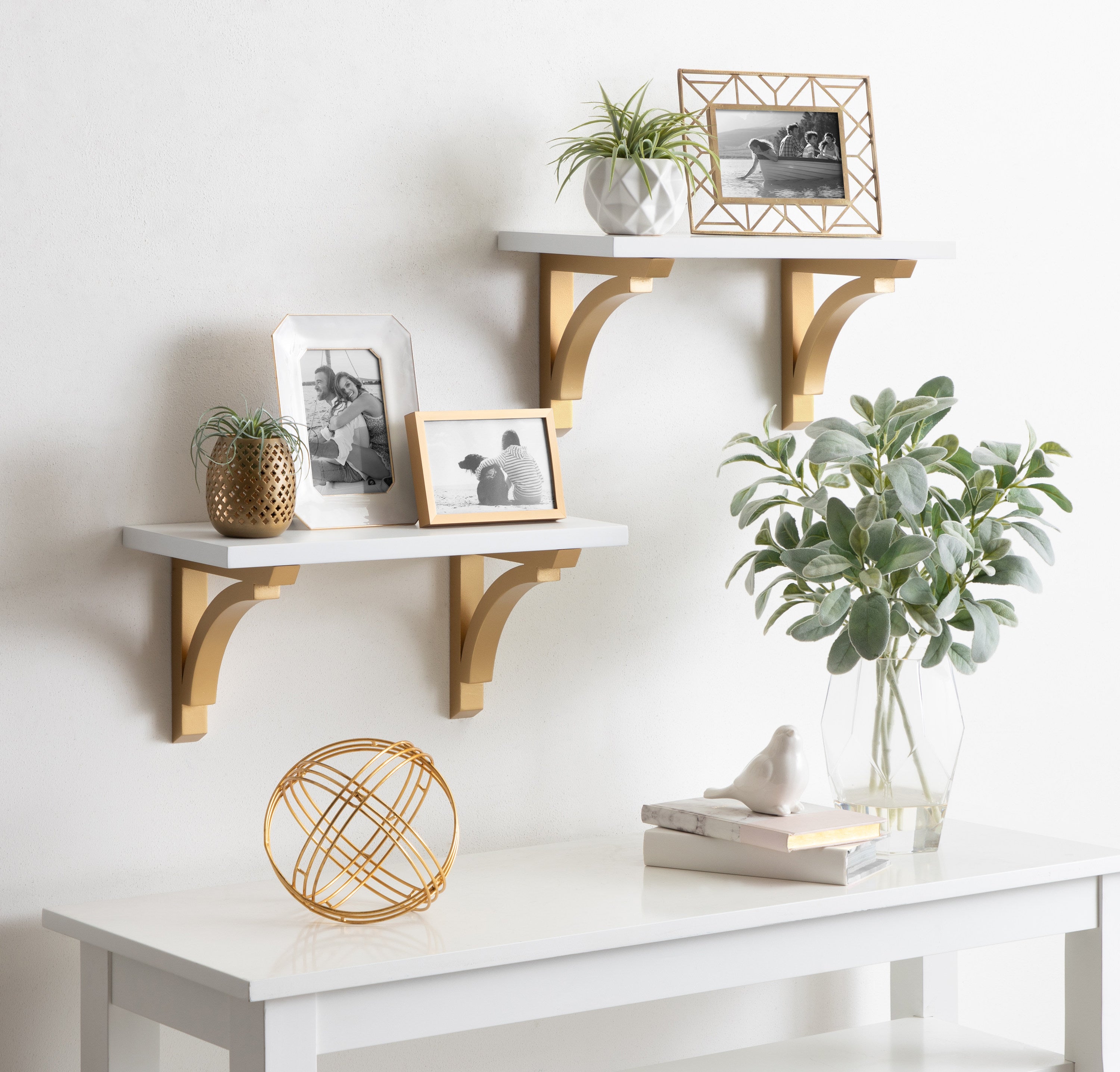 Floating Shelf 18" White Gold 6
