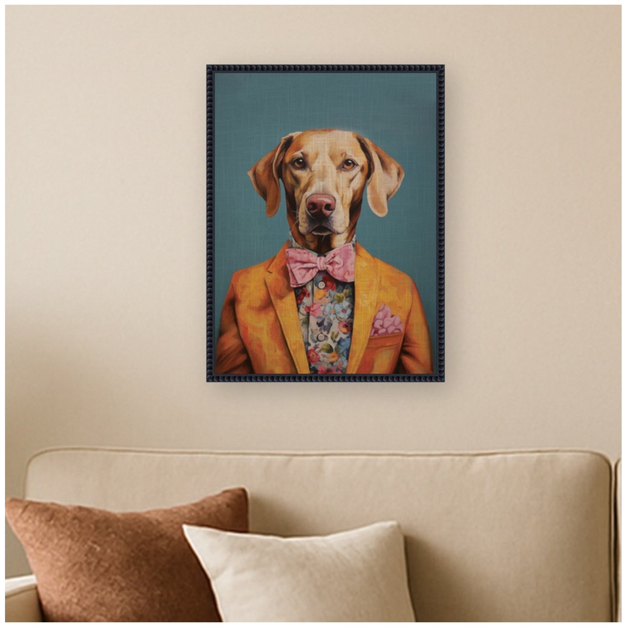 Framed Canvas 18x24 Sylvie Beaded Black 6