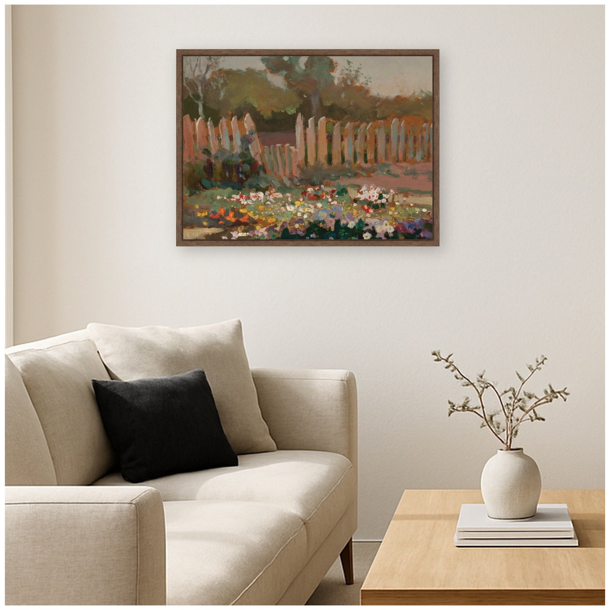 Framed Canvas 24x18 Sylvie Walnut 7