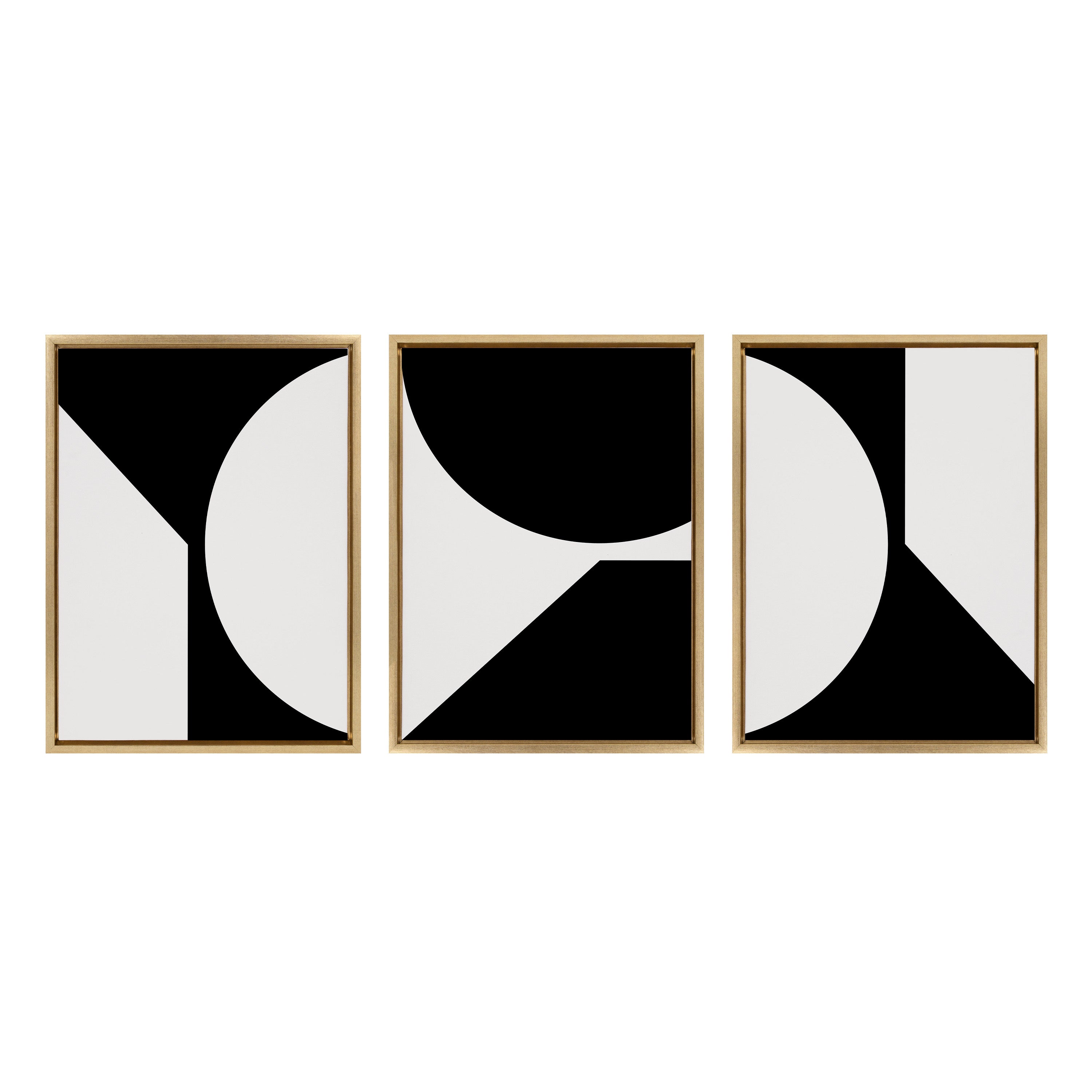 Art Set 3 Piece Set 18x24 Sylvie Bright Gold 2
