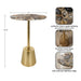 Side Table Black Gold 14x14x24 2