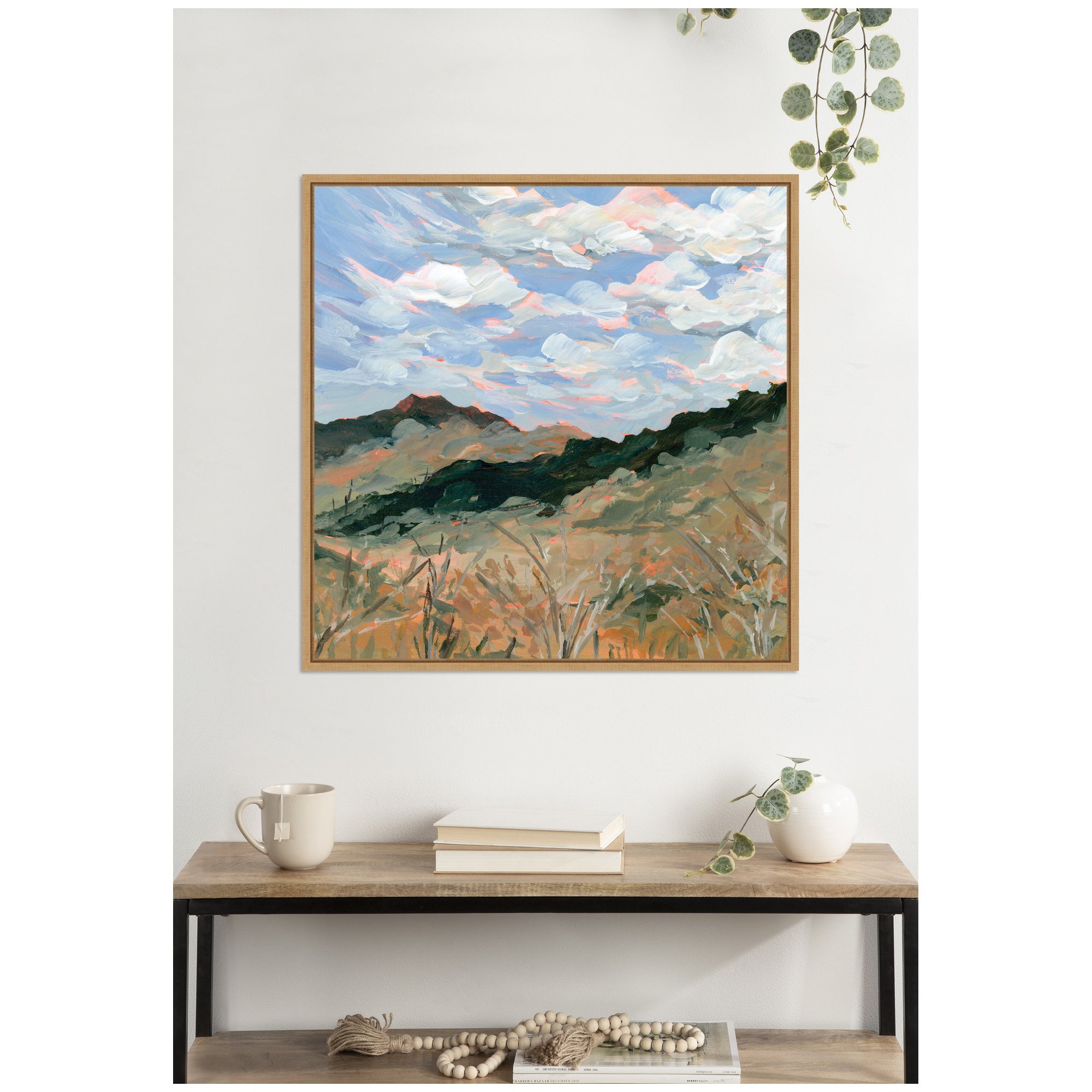 Framed Canvas Sylvie Natural 30x30 6