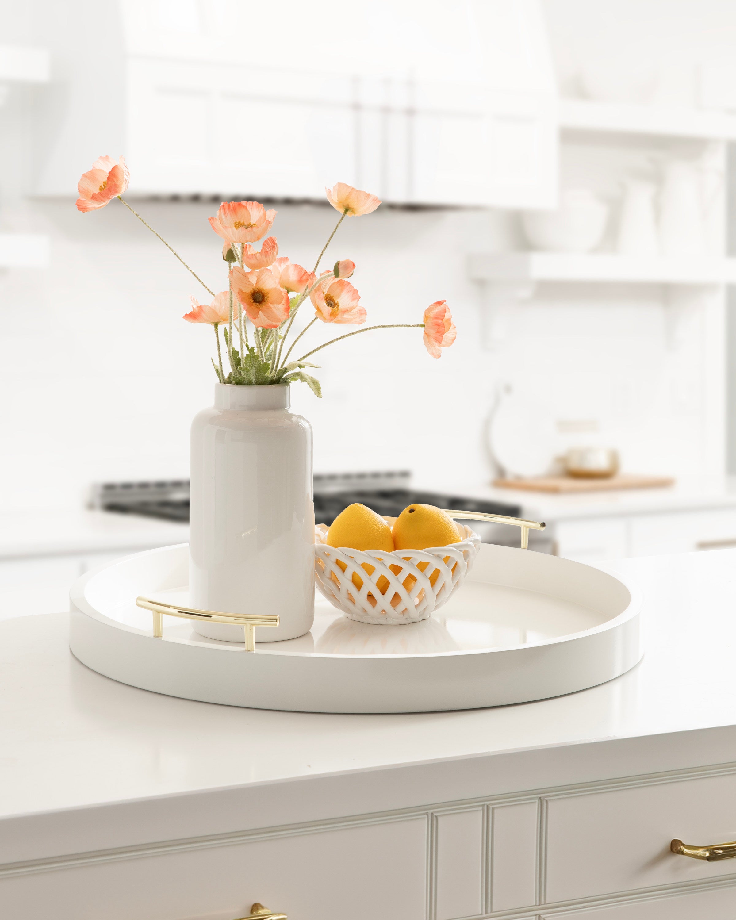 Single Tray White 22" Diameter 6