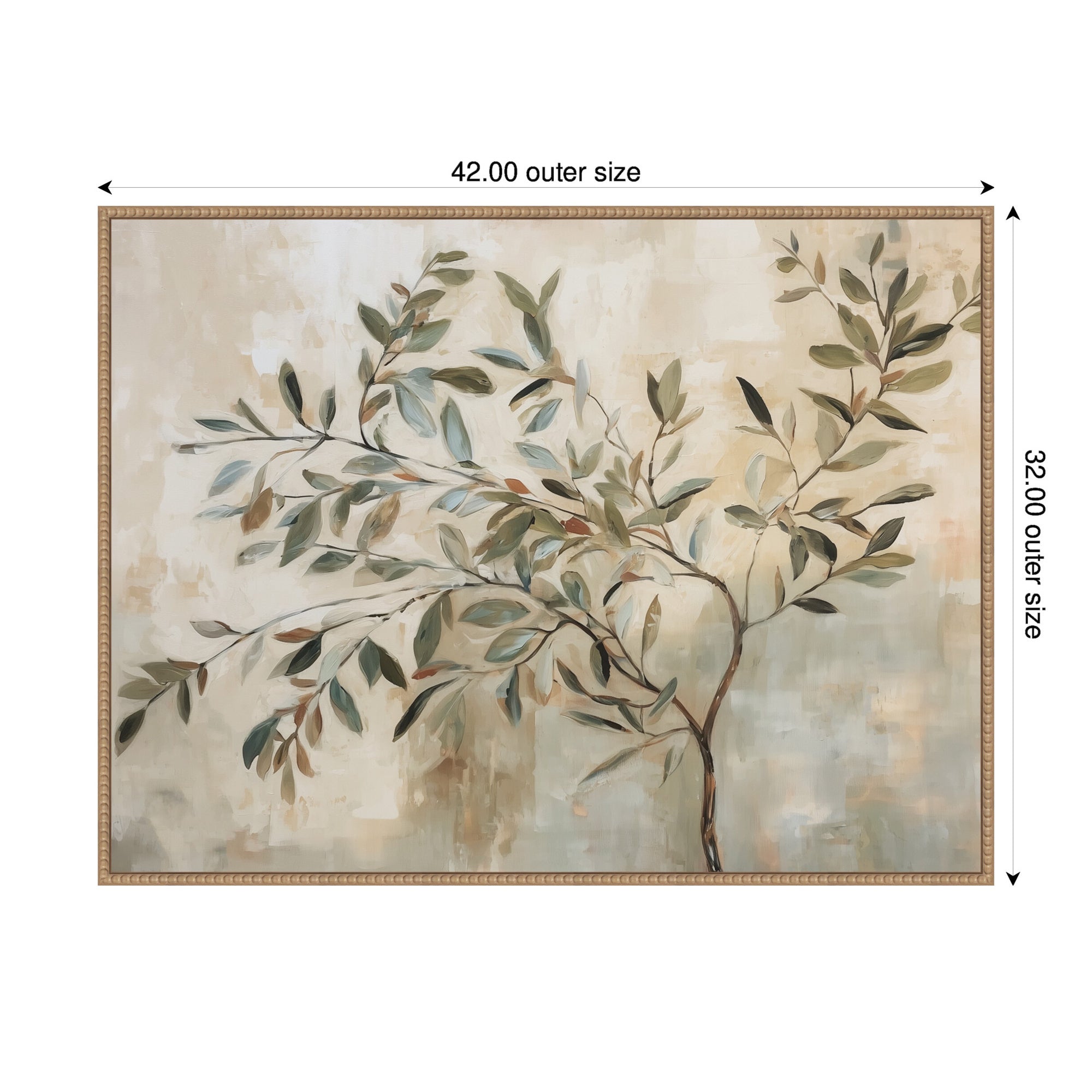 Framed Canvas 42x32 Sylvie Beaded Rustic Natural 6