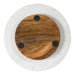 Serving Tray White Natural 12x12x15 5