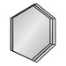 Hexagon Mirror Black 26x30 5