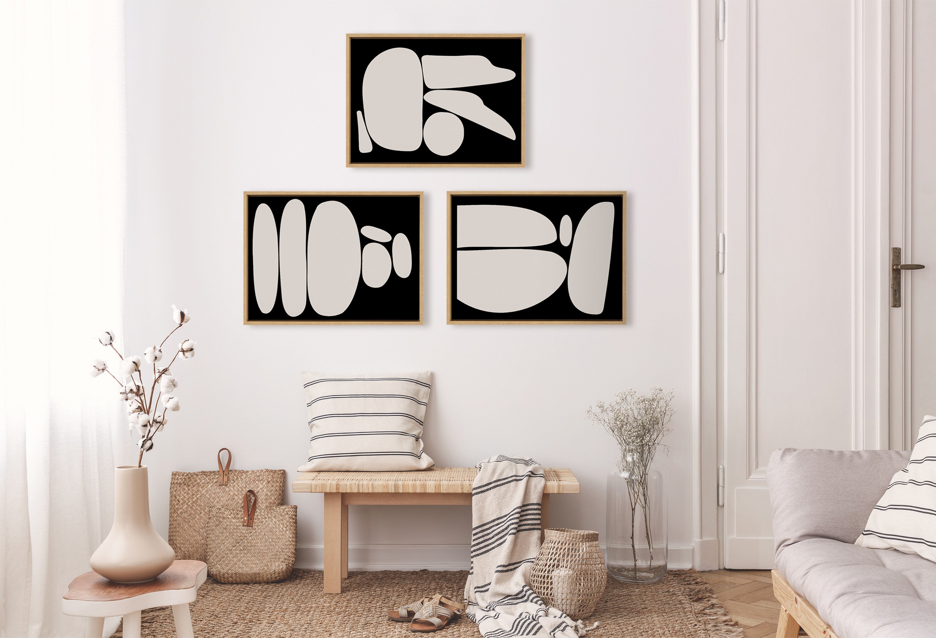 Art Set 3 Piece Set 18x24 Sylvie Natural 6