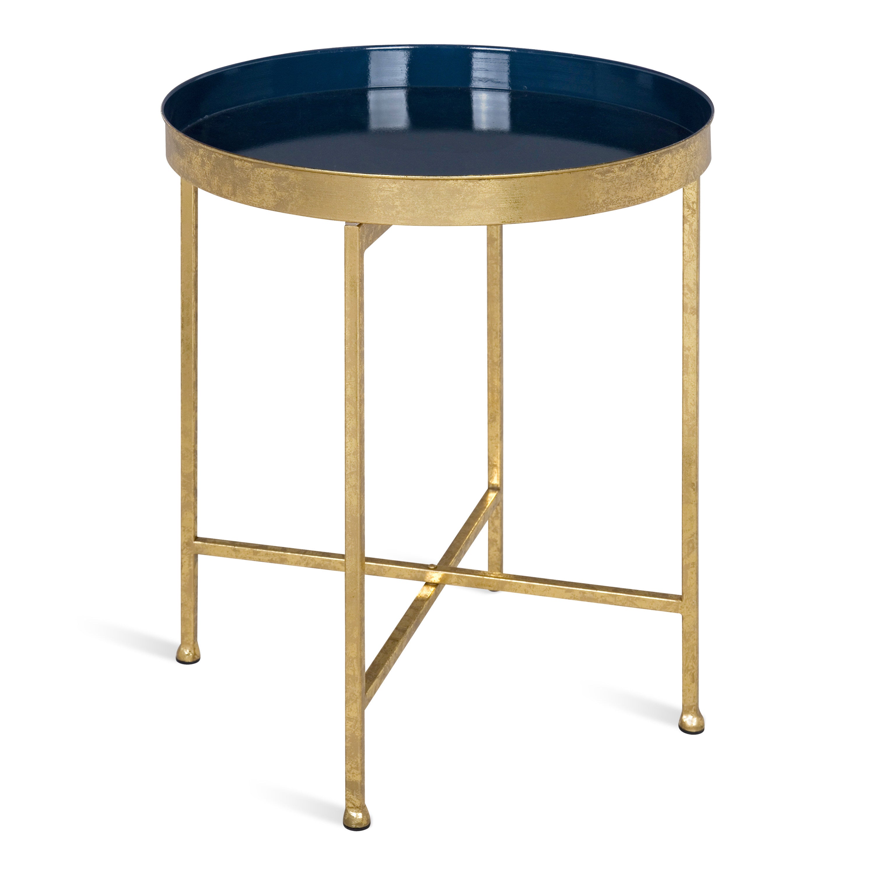 Side Table Navy Blue 18.25x18.25x22 1