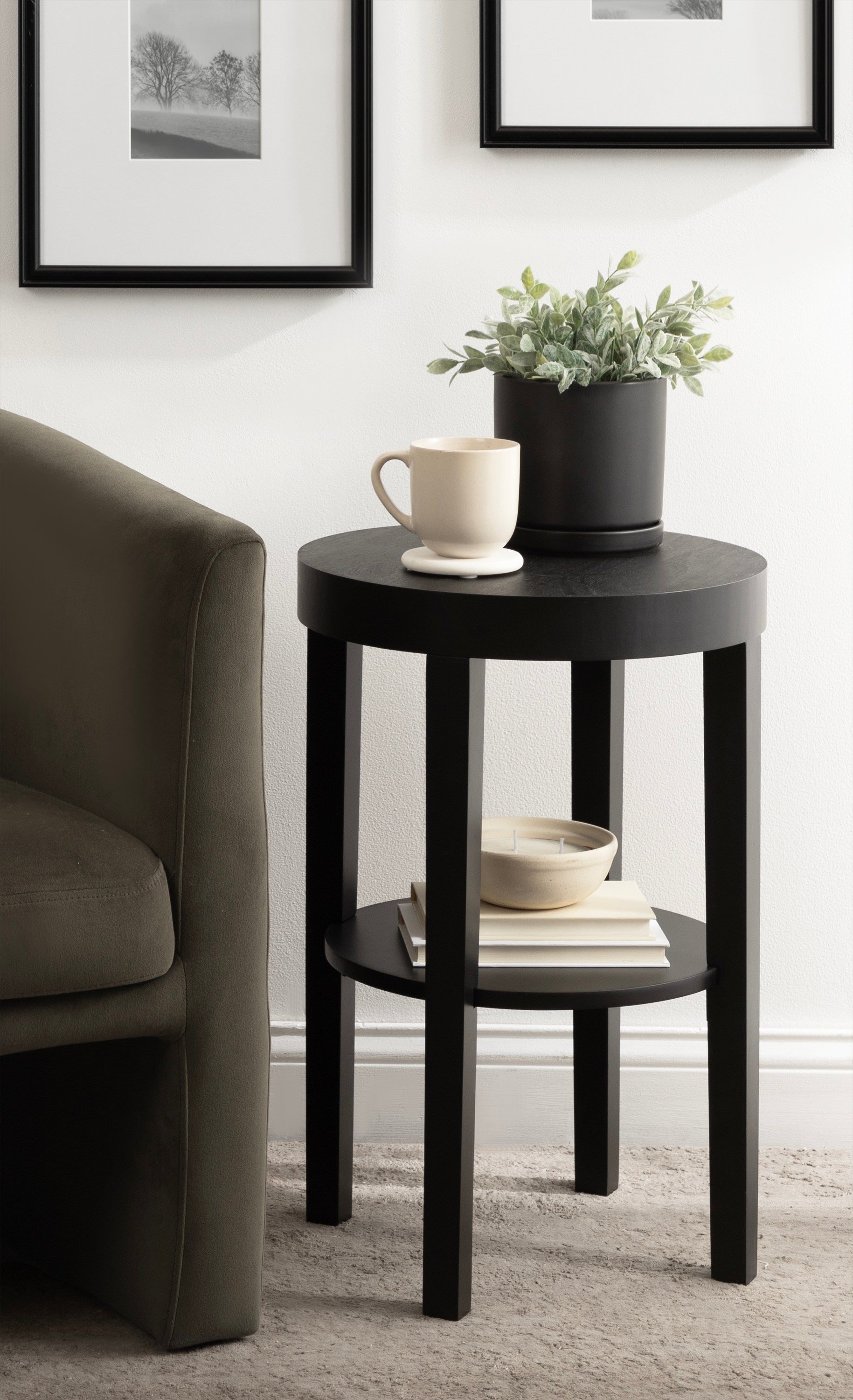 Side Table Black 16x16x24 6