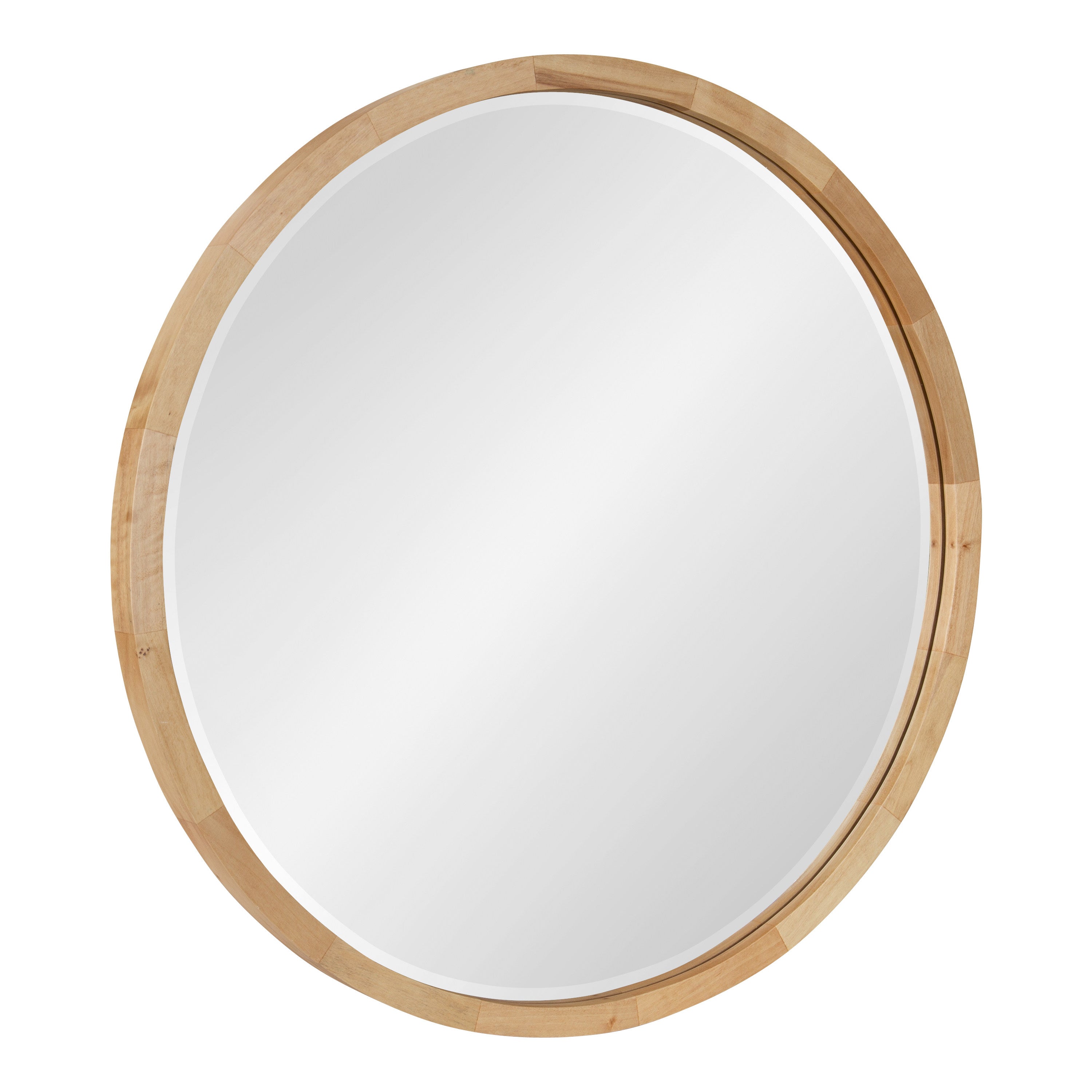 McLean Round Wood Framed Wall Mirror