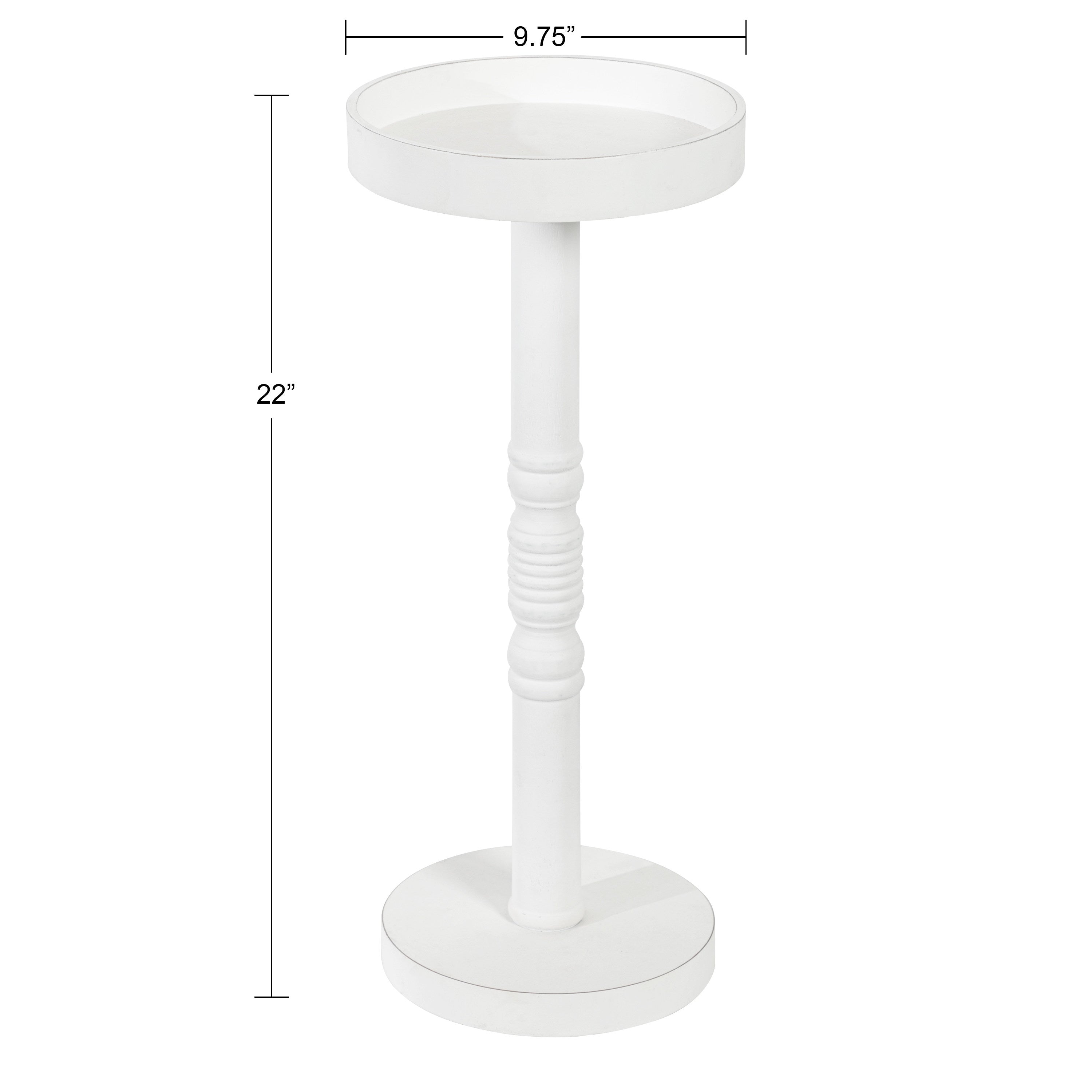 Drink Table White 10x10x22 2