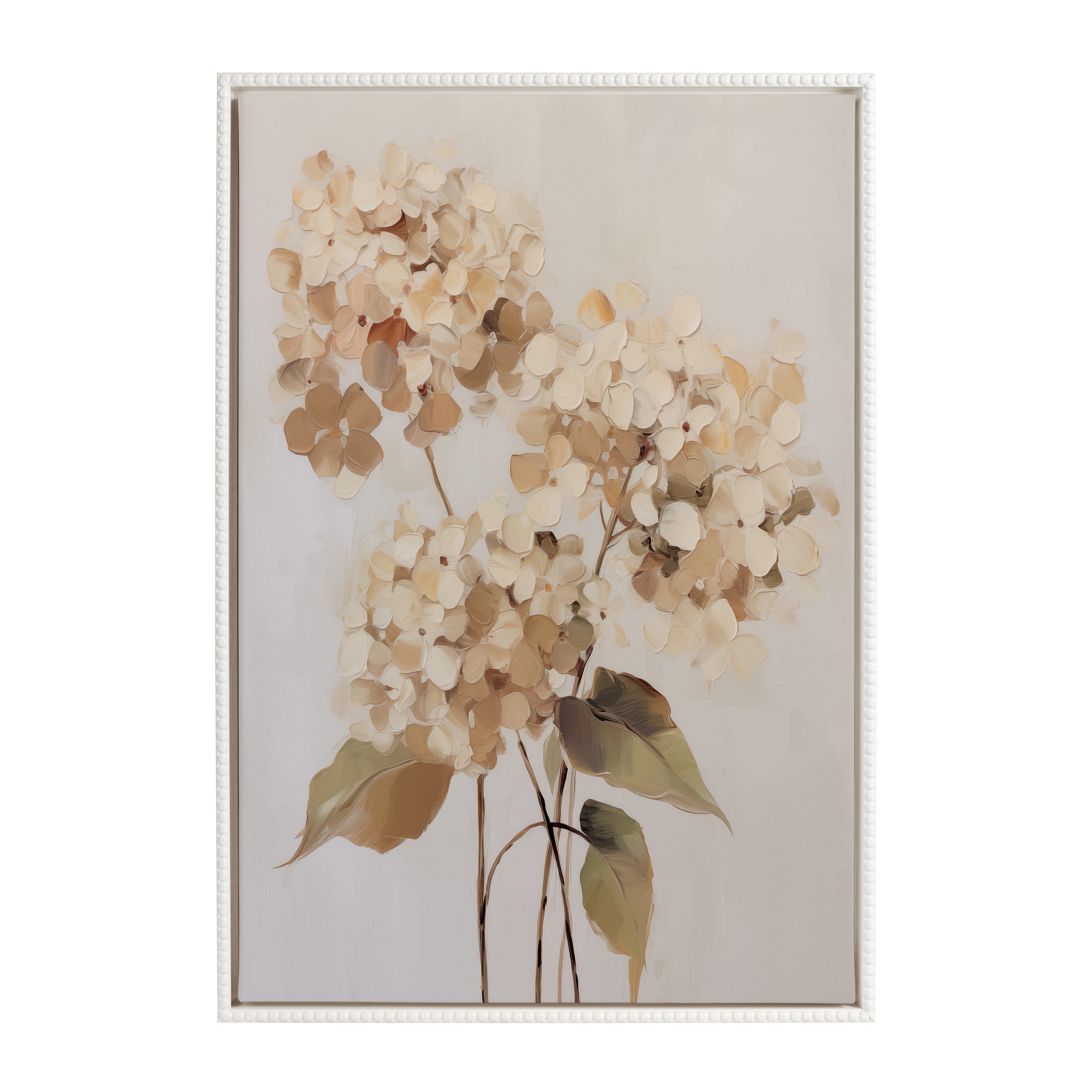 Framed Canvas 23x33 Sylvie Beaded White 2