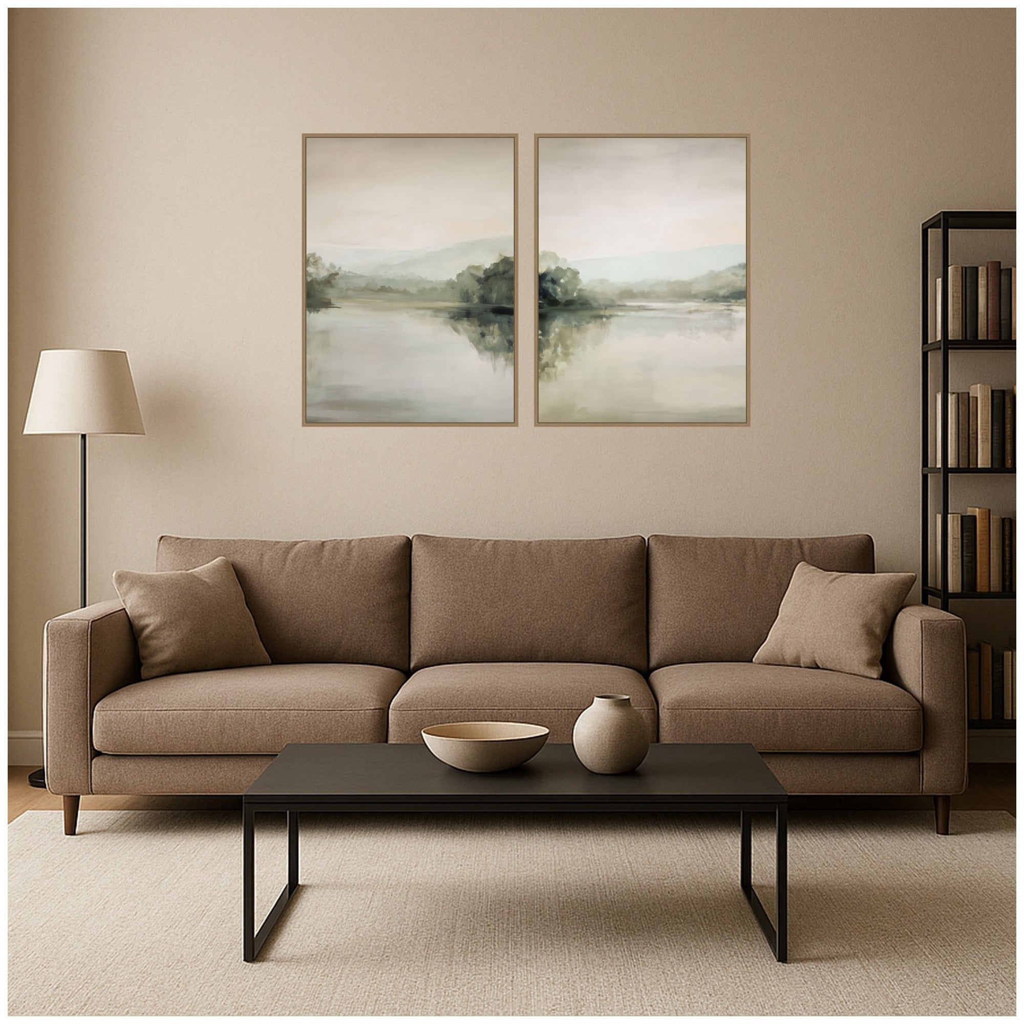 Art Set 2 Piece Set 28x38 Sylvie Dark Gold 6
