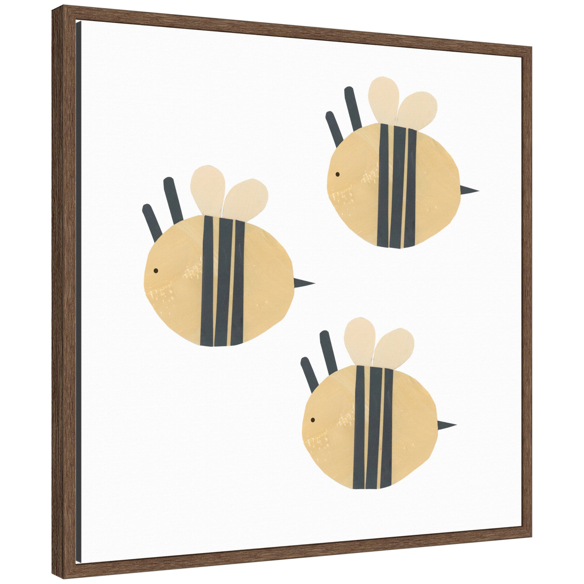 Buzzing Bees by Alicia Abla Framed Canvas Wall Art Print