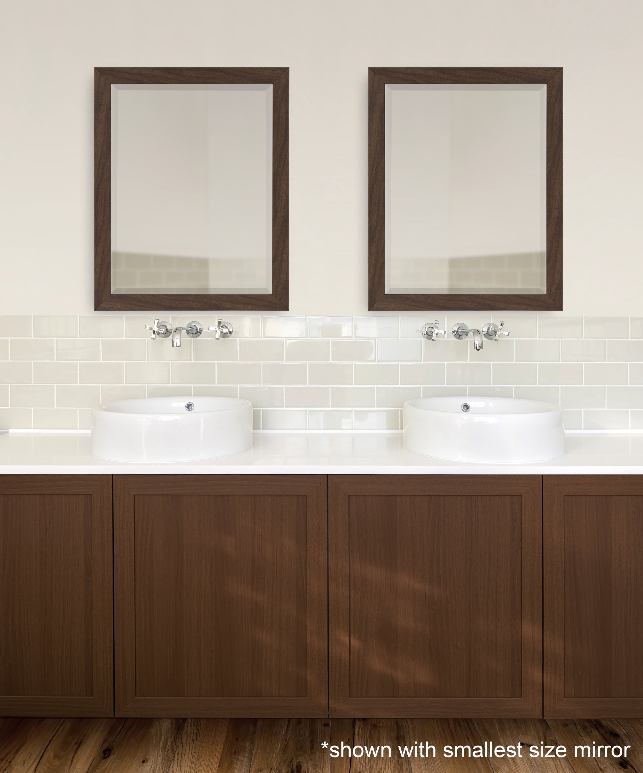 Rectangle Mirror Walnut Brown 27x39 5