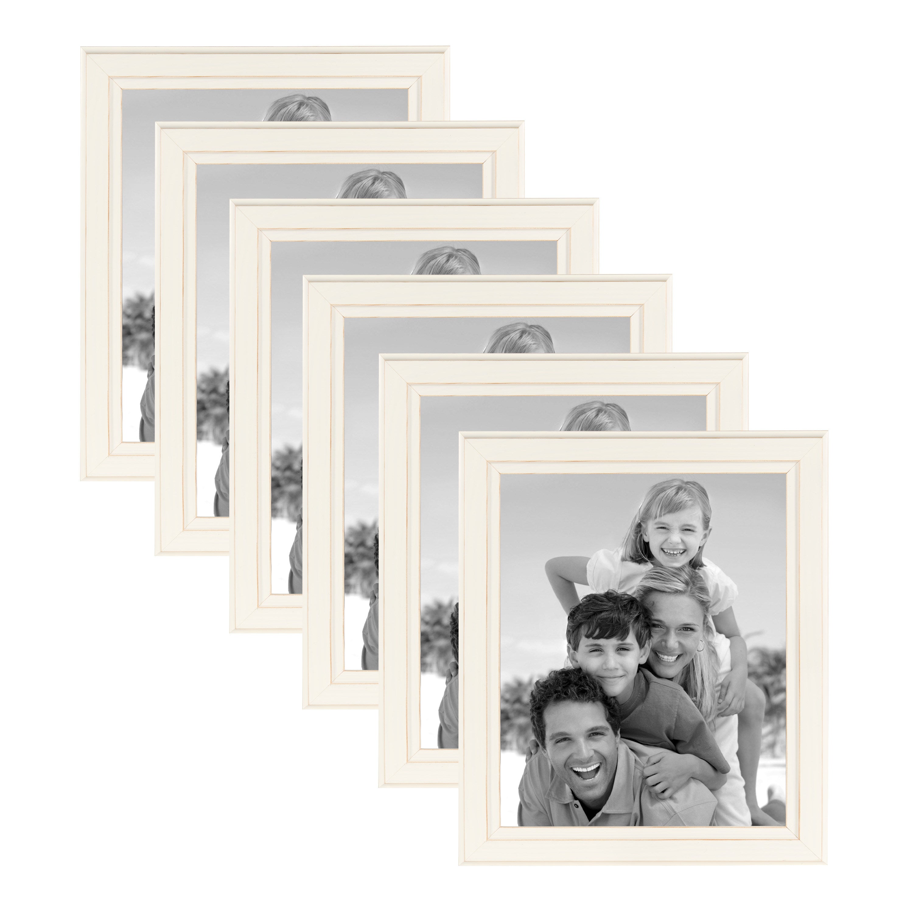 Tabletop Frame Distressed White 8x10 1