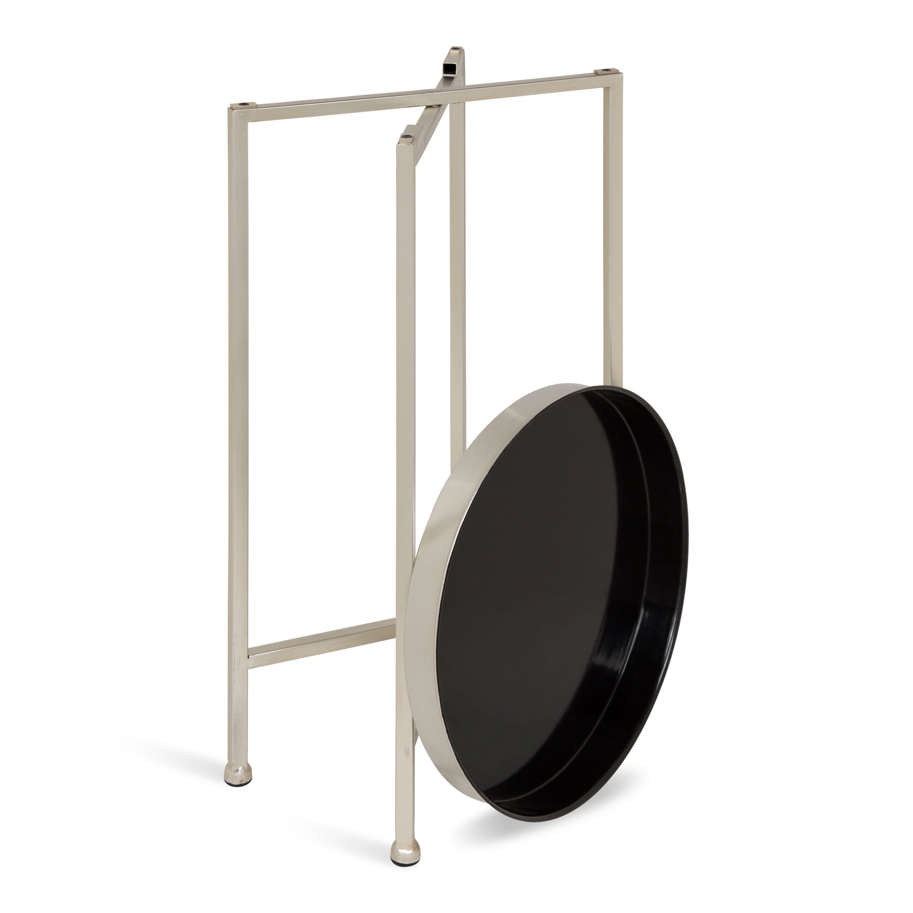 Tea Table Black Silver 14x14x26 4