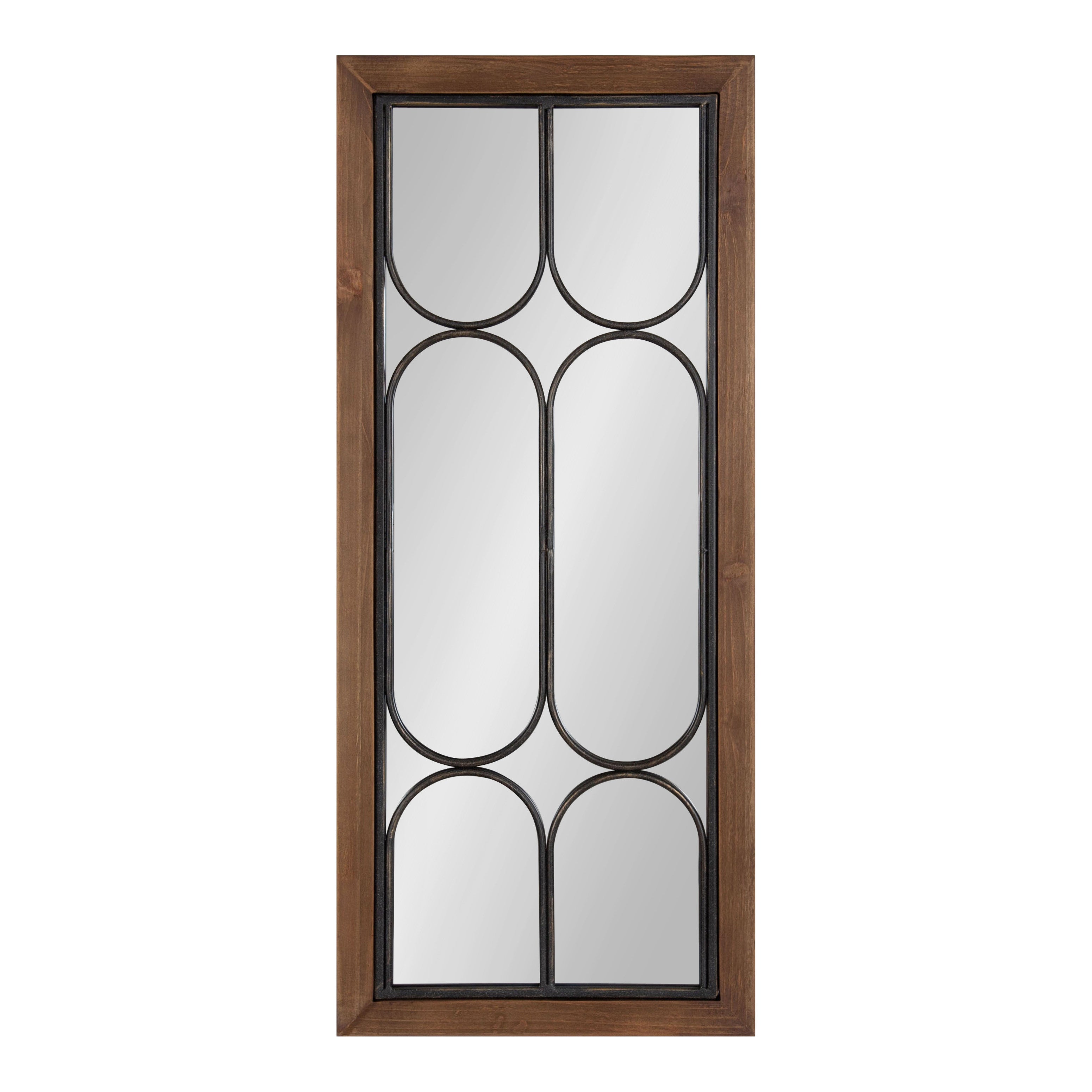 Decorative Mirror Walnut Brown 13x30 5
