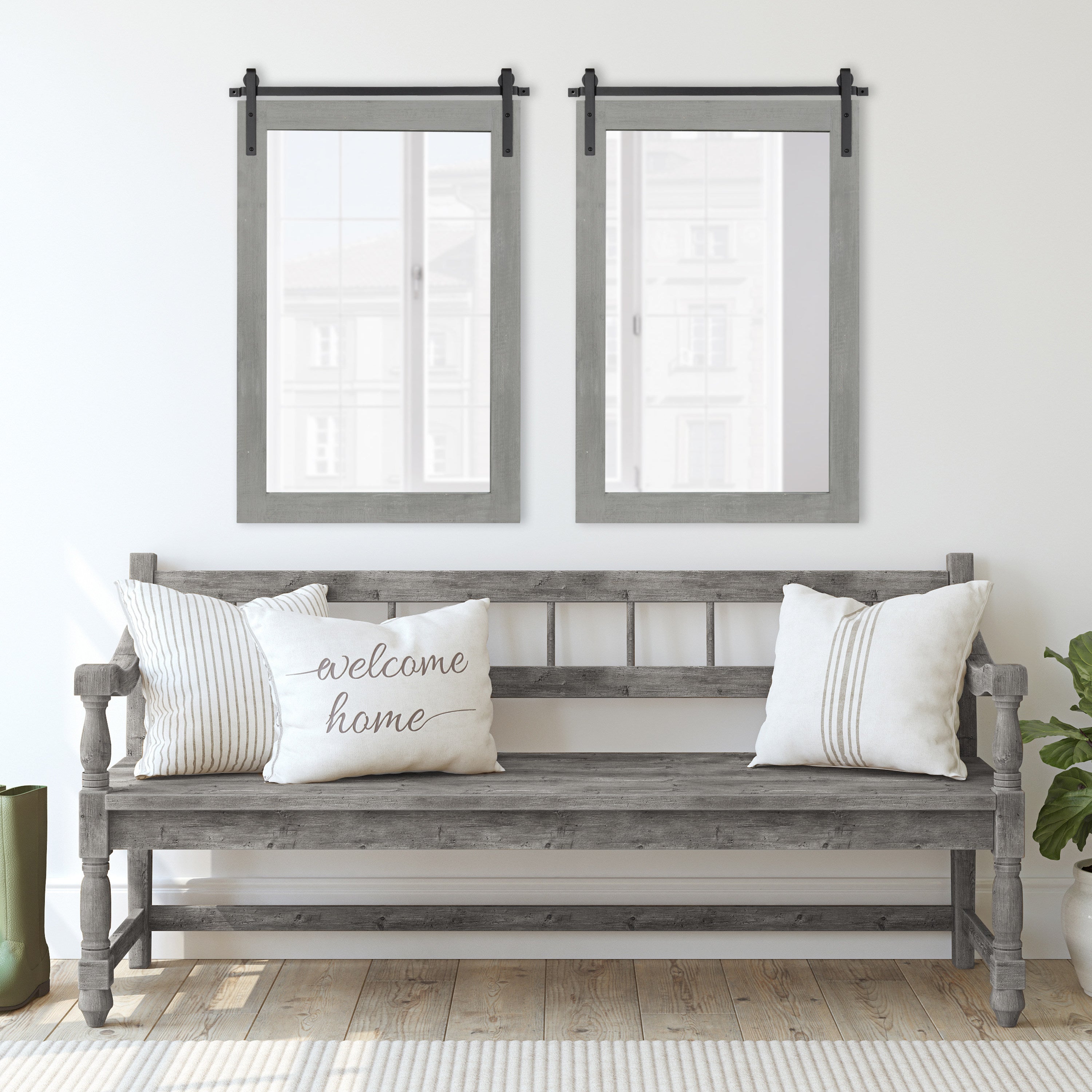 Rectangle Mirror Gray 24x38 7