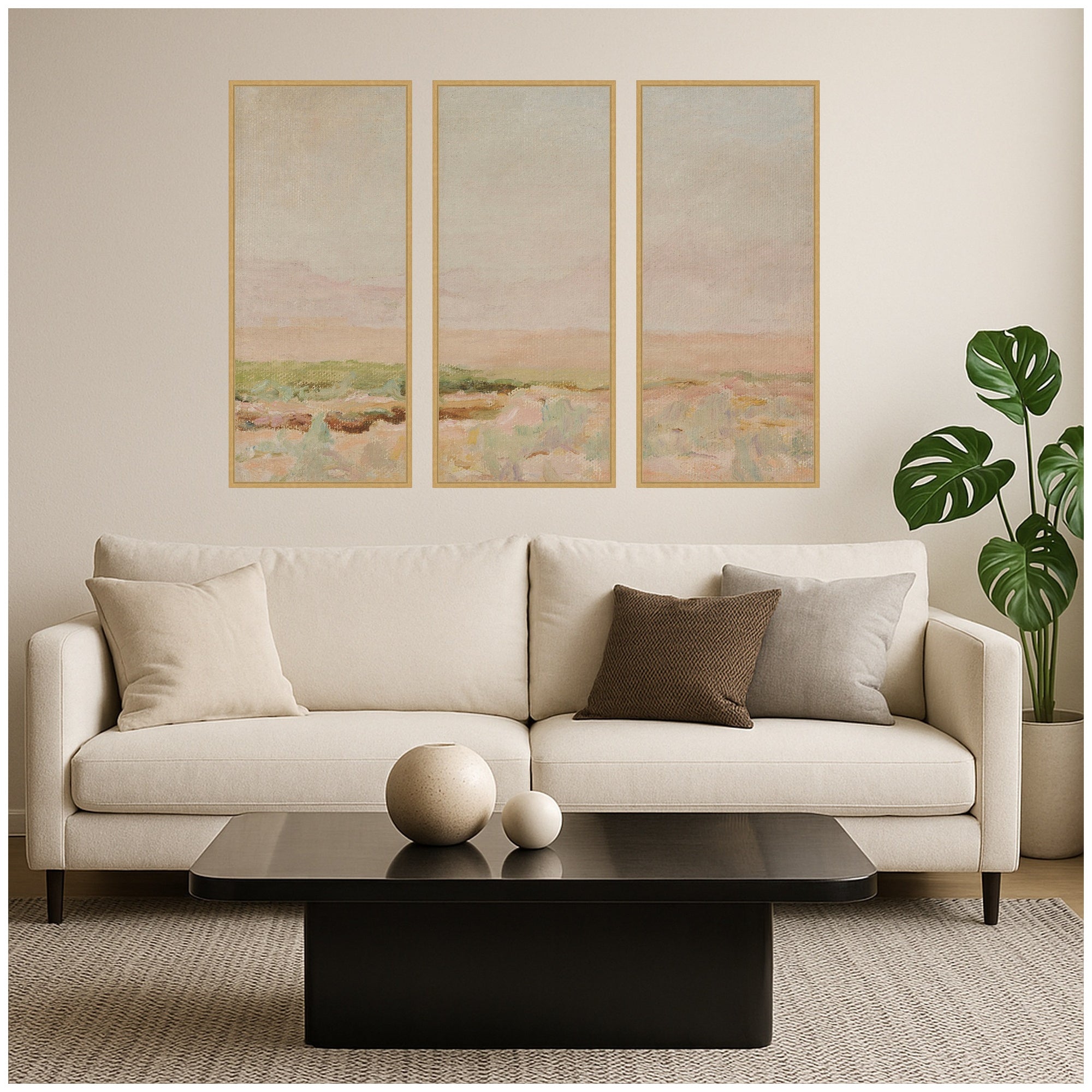 Art Set Sylvie Bright Gold 3 Piece Set 18x40 6