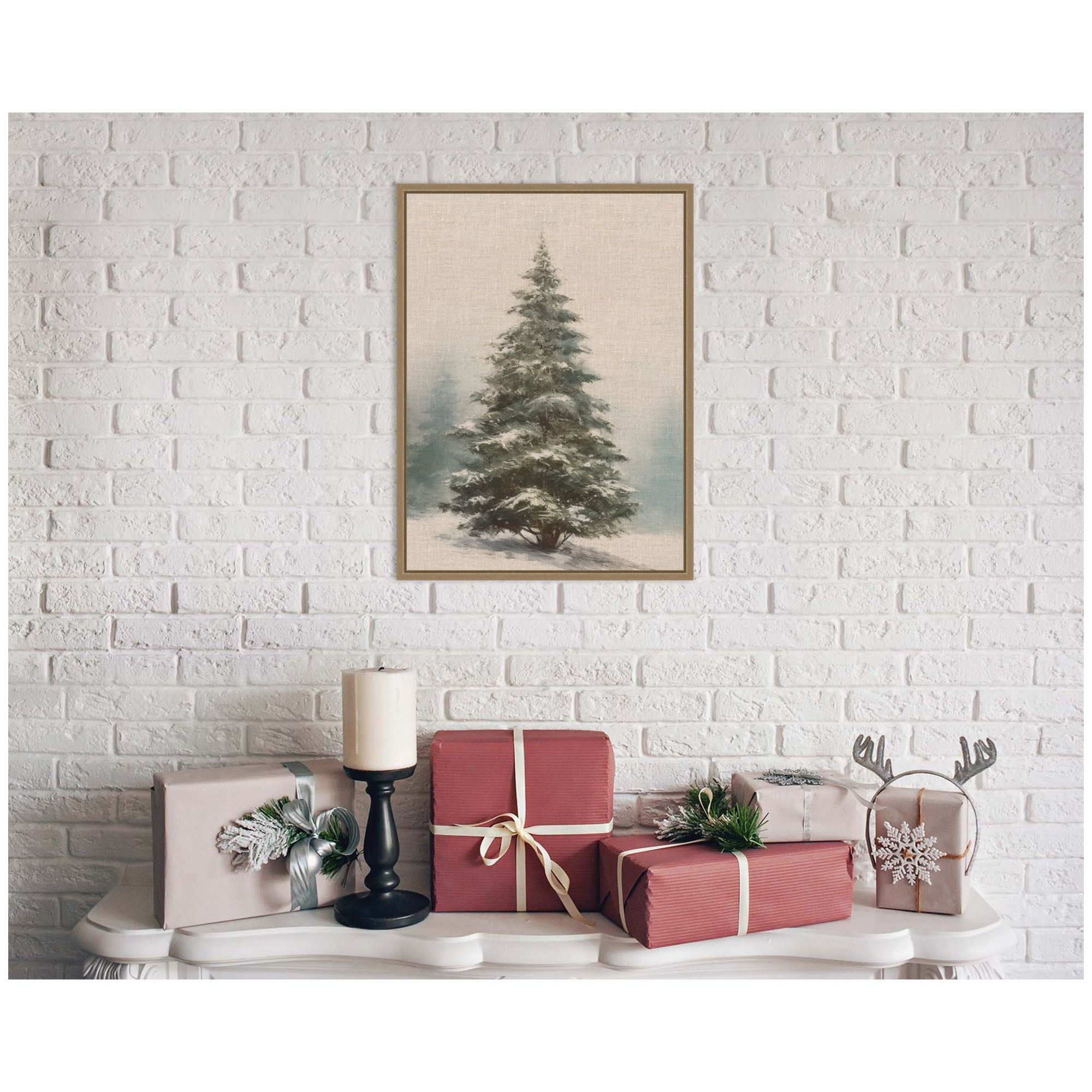 Framed Canvas Sylvie Dark Gold 18x24 5
