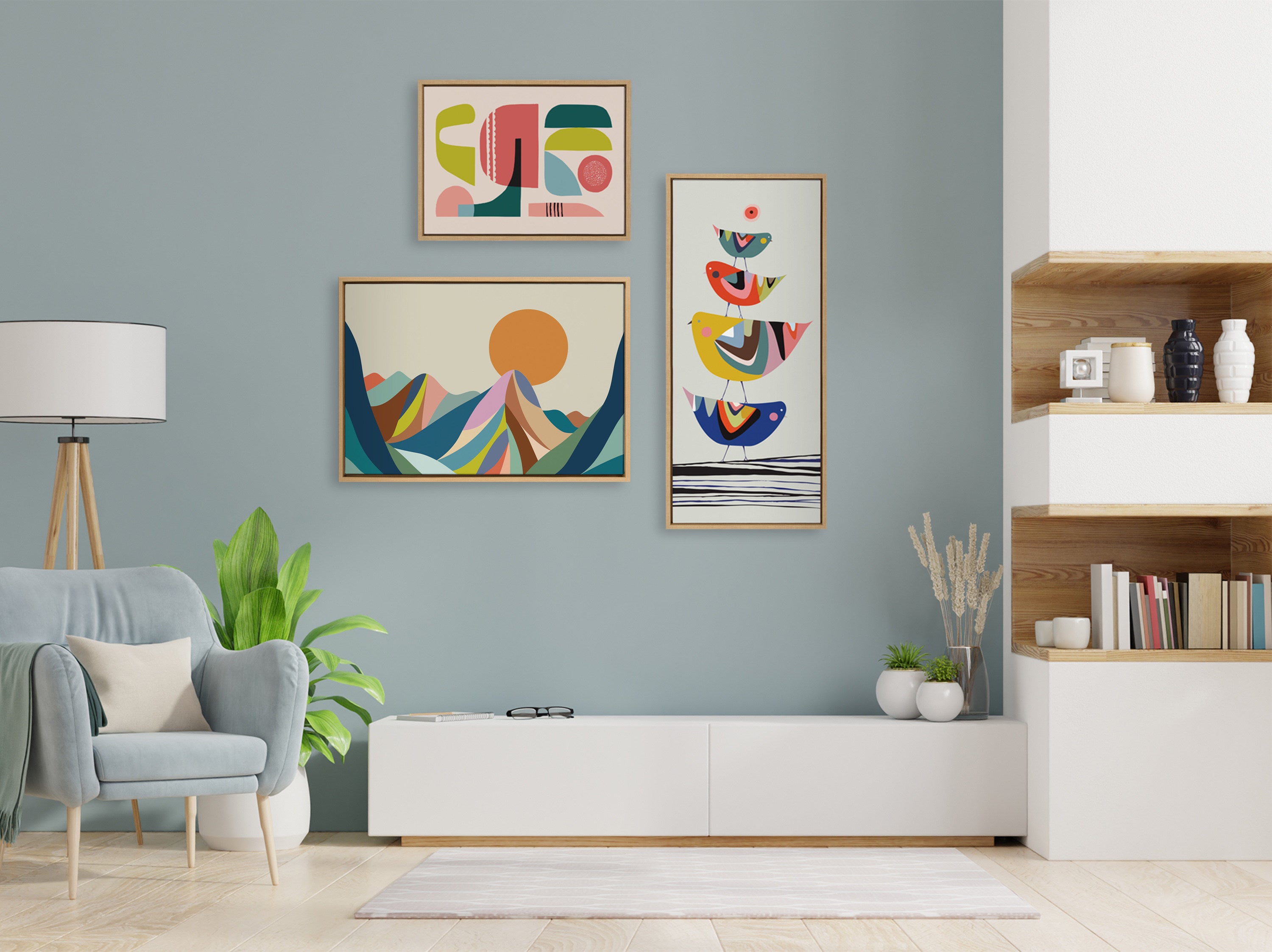 Sylvie Mountains Crop Framed Canvas by Rachel Lee of My Dream Wall