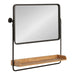Functional Mirror Rustic Brown Black 27x7x26 1