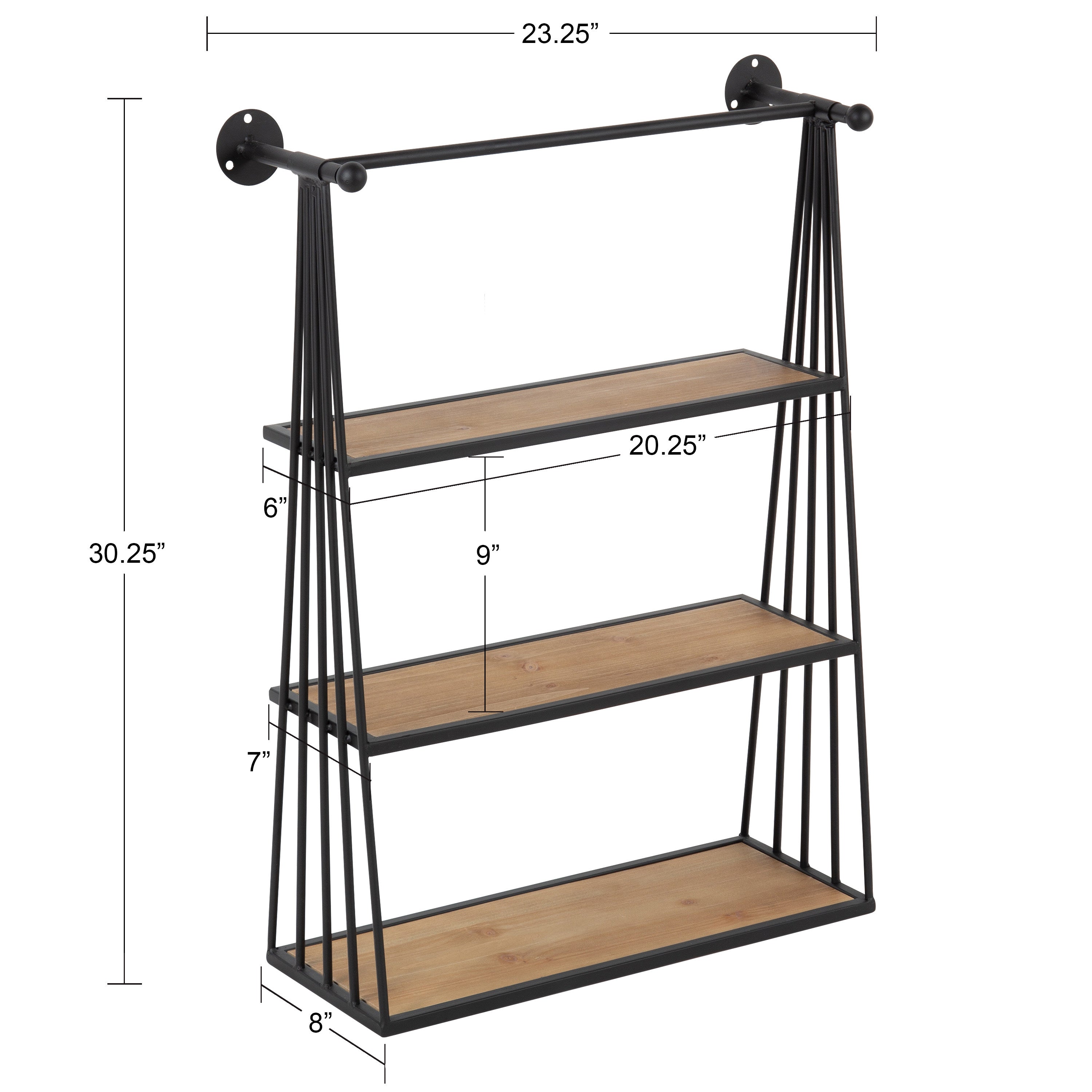 Nevin Wall-Mounted Hanging Shelf
