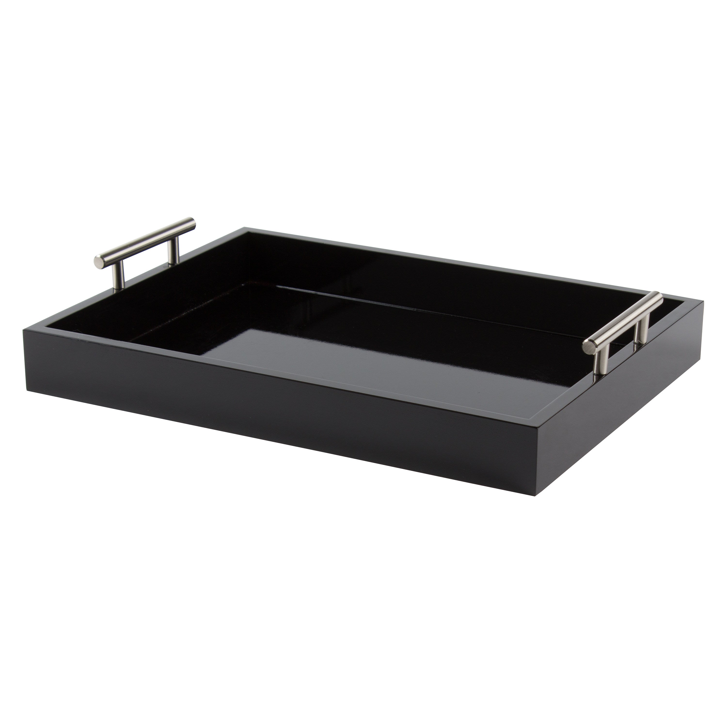 Single Tray Black Silver 17x13 1