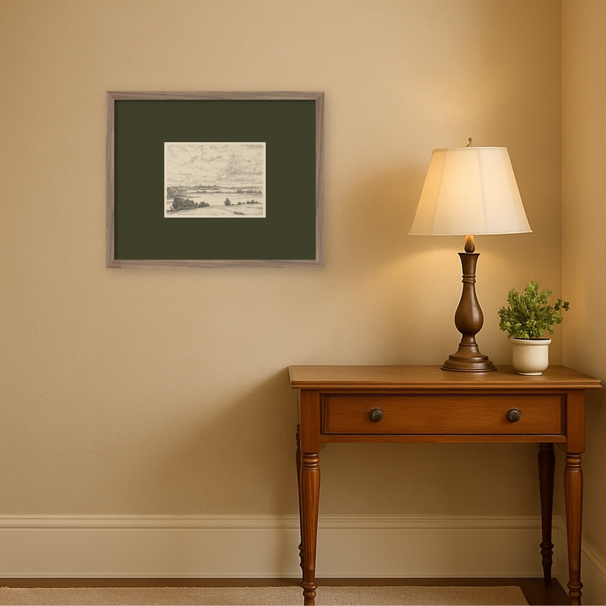 Framed Art Svelte Walnut 21x17 6