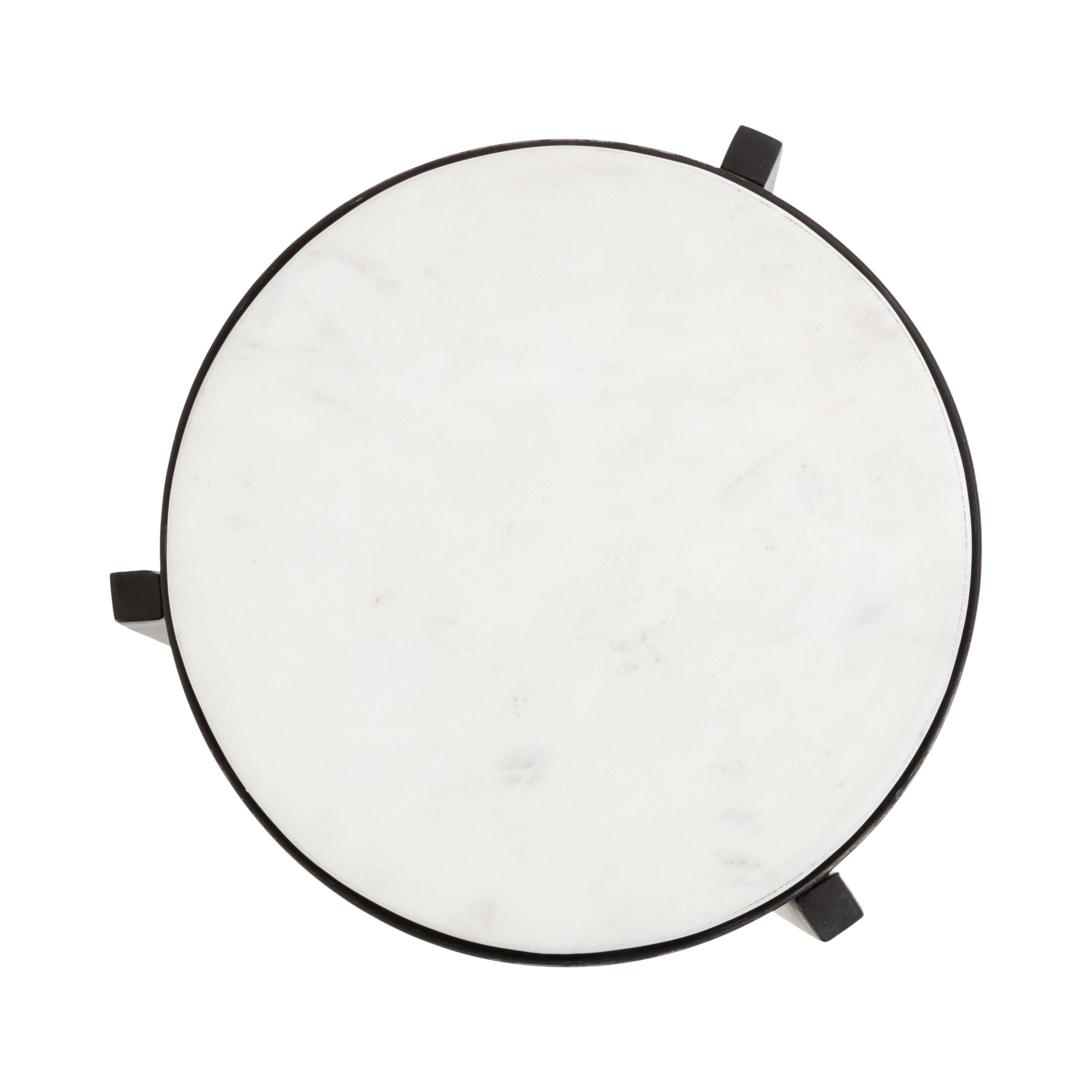 Drink Table White Black 9x9x23 4
