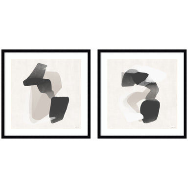 Framed Art Svelte Noir Black 2 Piece Set 25x25 1