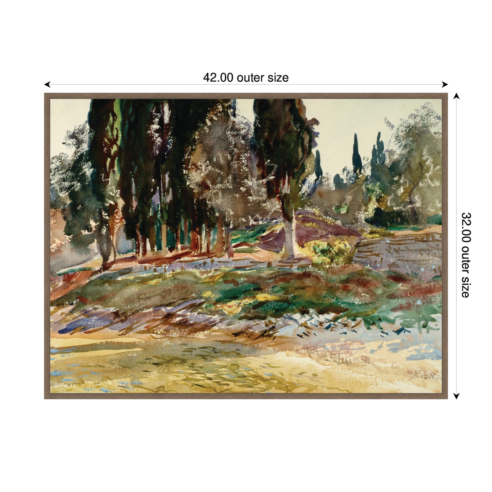 Framed Canvas 42 x 32 Sylvie Walnut 2