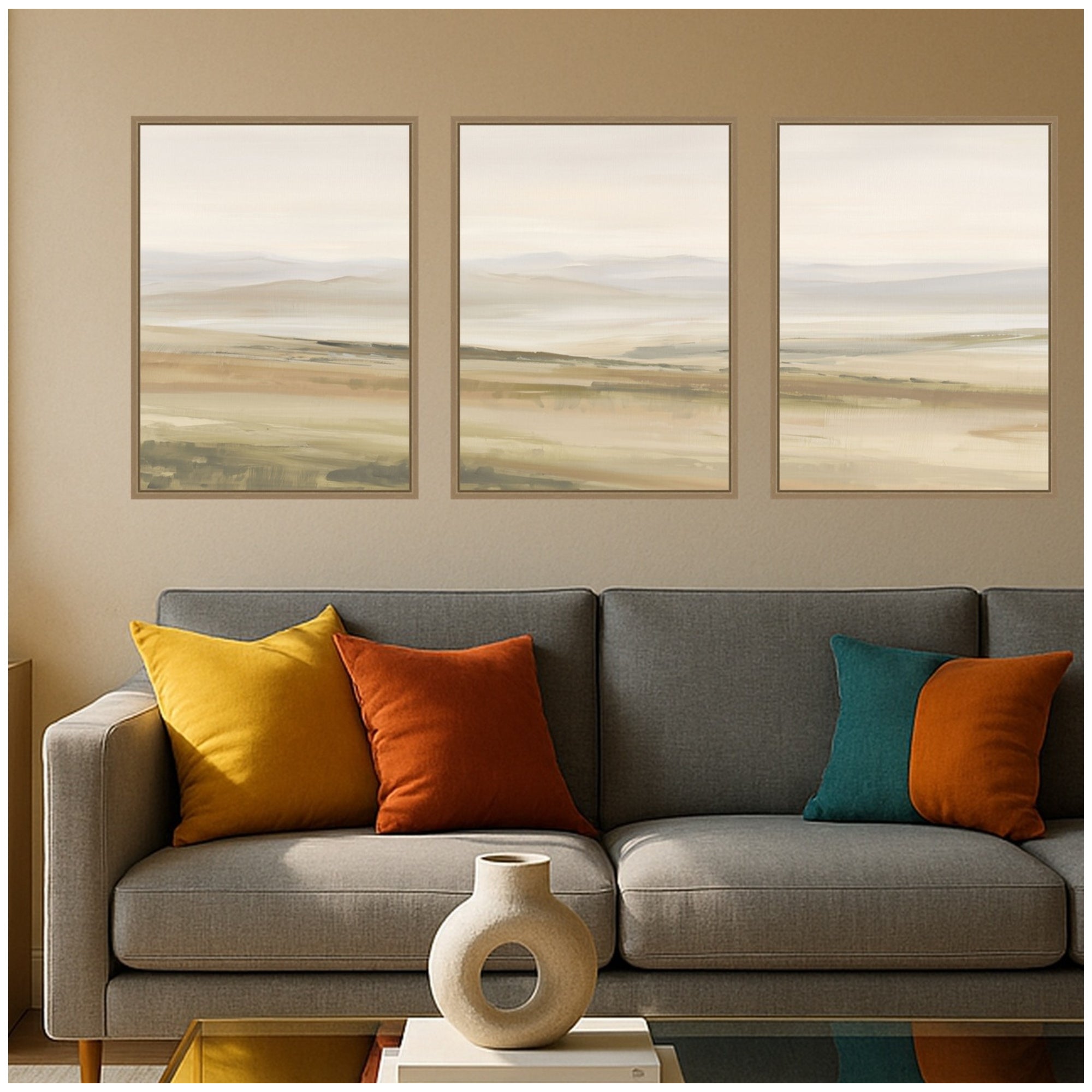 Art Set Sylvie Dark Gold 3 Piece Set 18x24 5
