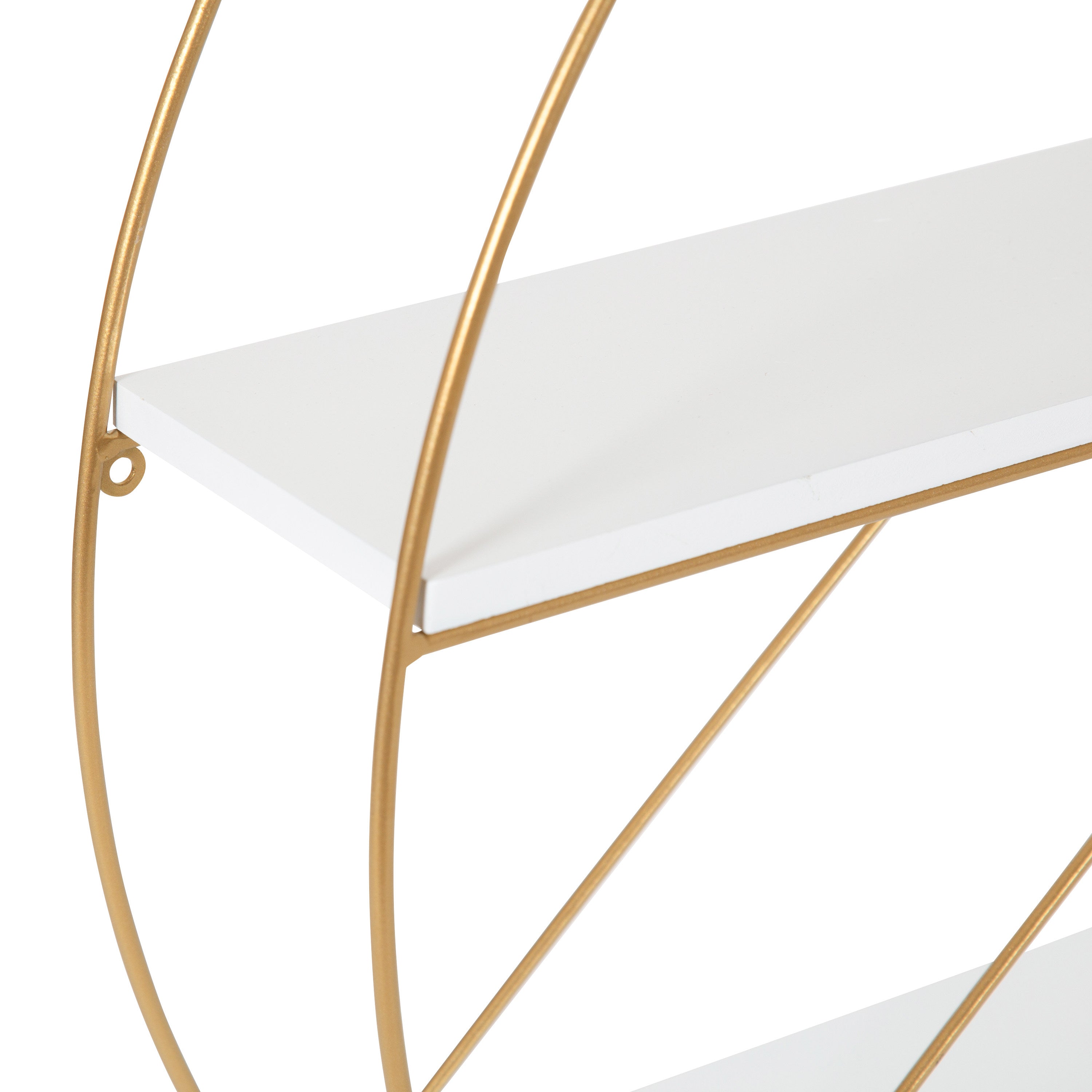 Accent Shelf 26x21 White Gold 4
