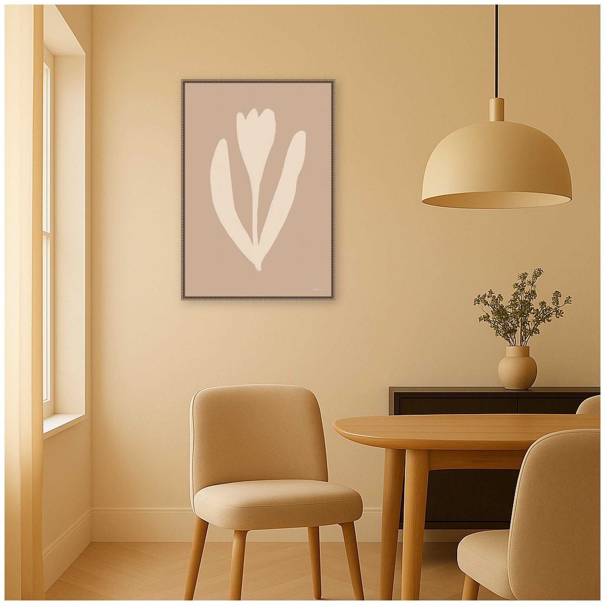 Framed Canvas 23x33 Sylvie Beaded Dark Gold 5