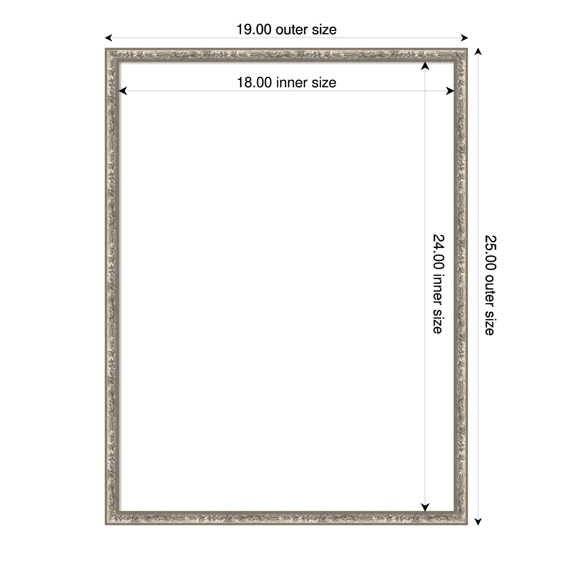 Dry Erase Board Belvedere Silver 19x25 2